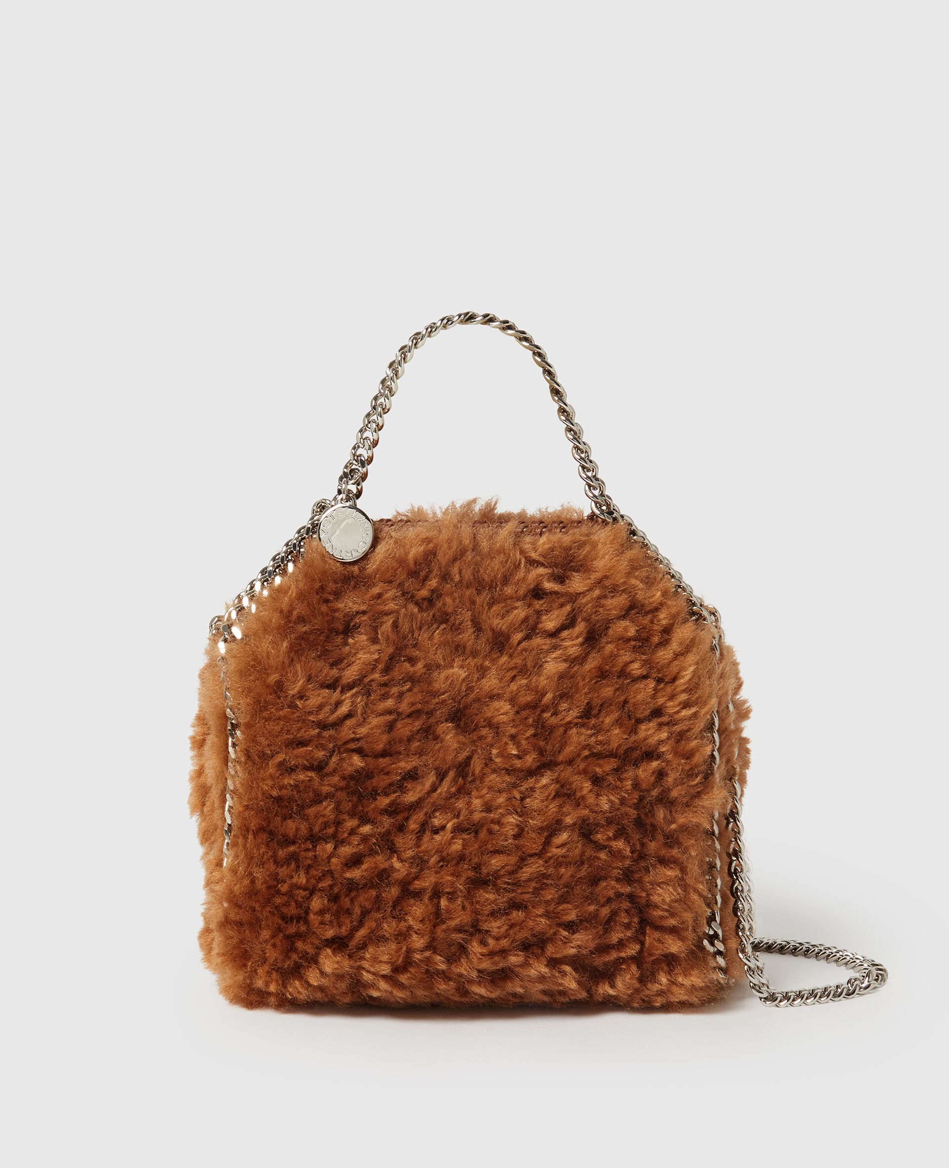 Mini cabas en peluche Falabella-Marron-medium