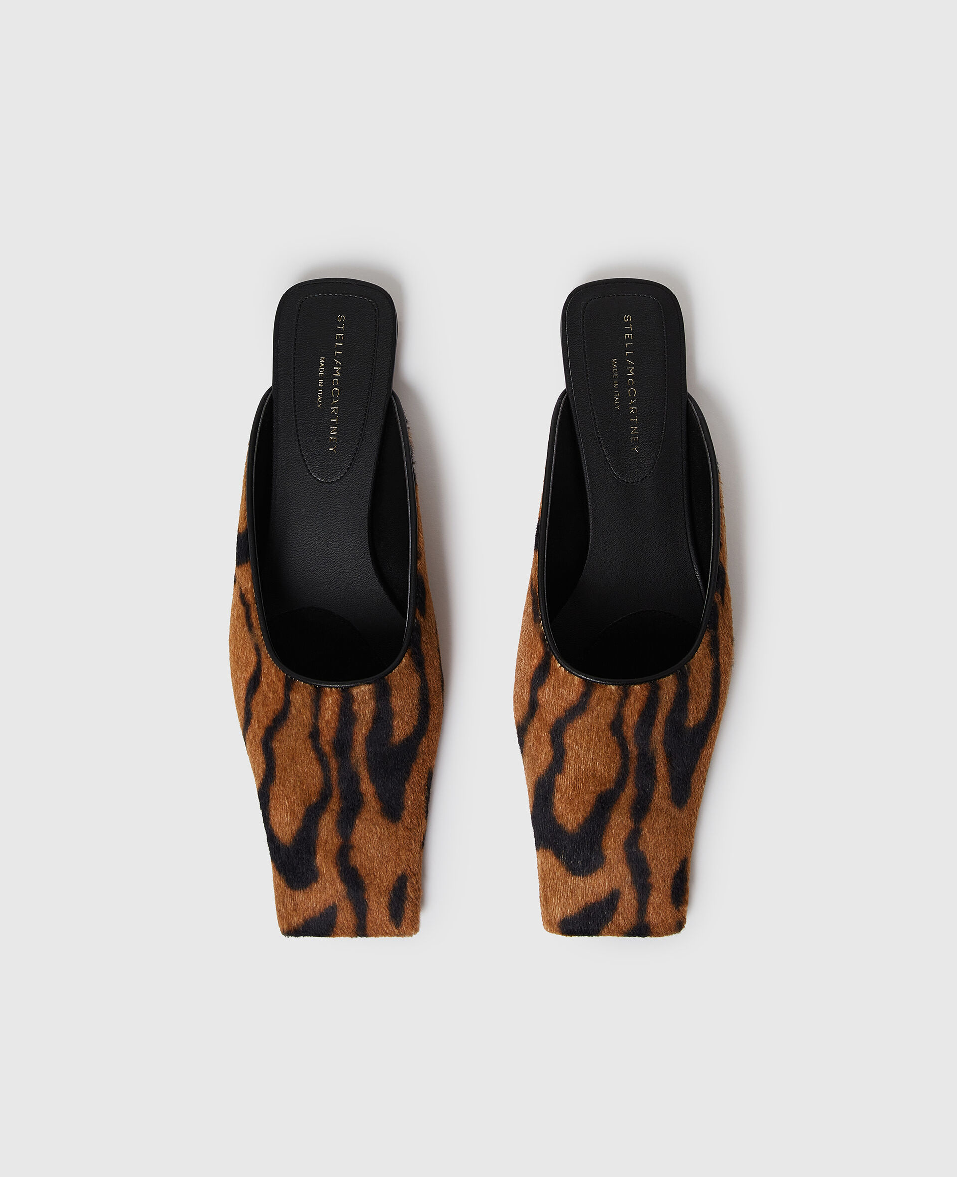 Square-Toe Ocelot Backless Mules-Brown-large image number 3