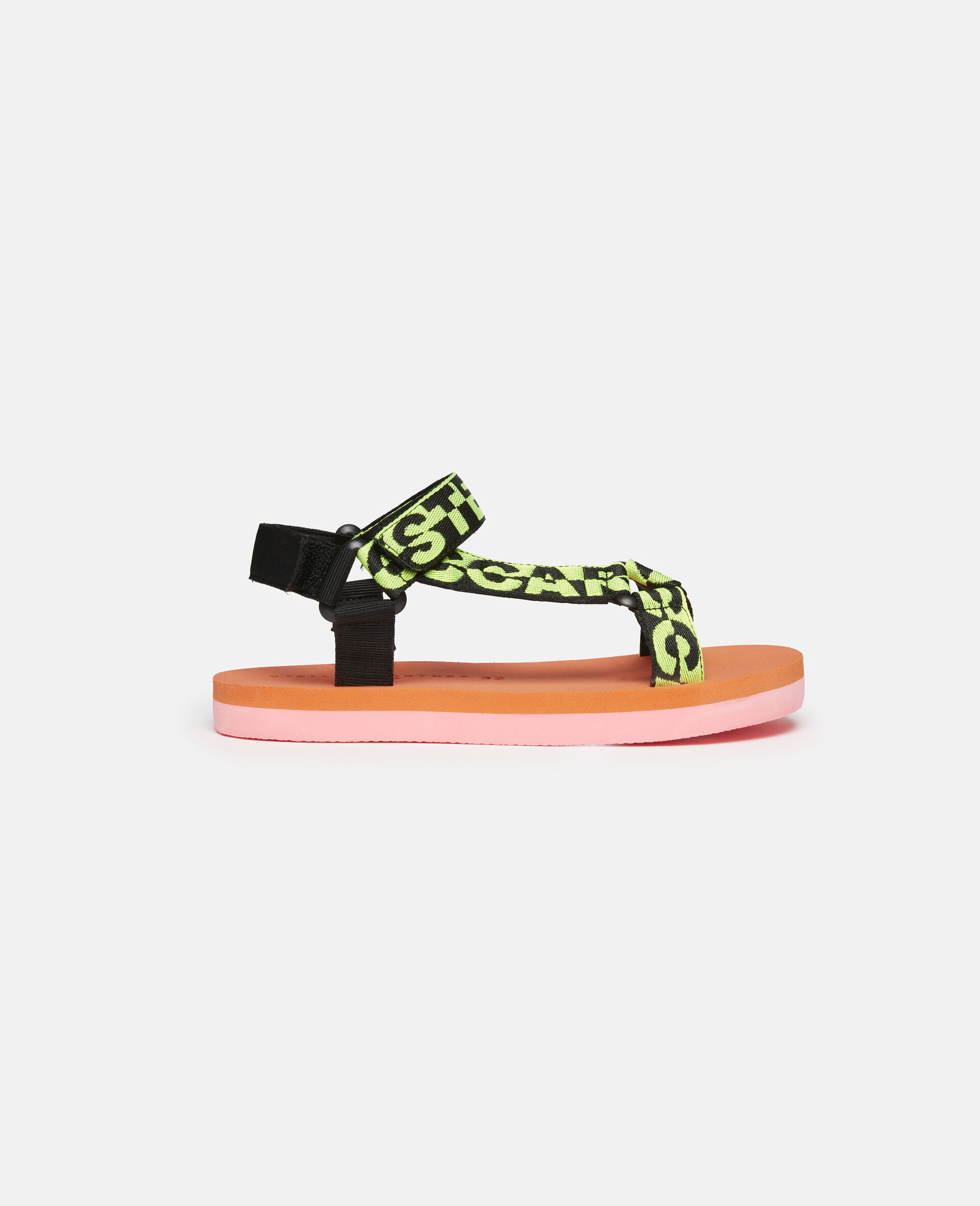 Logo Tape Sandals-Red-large