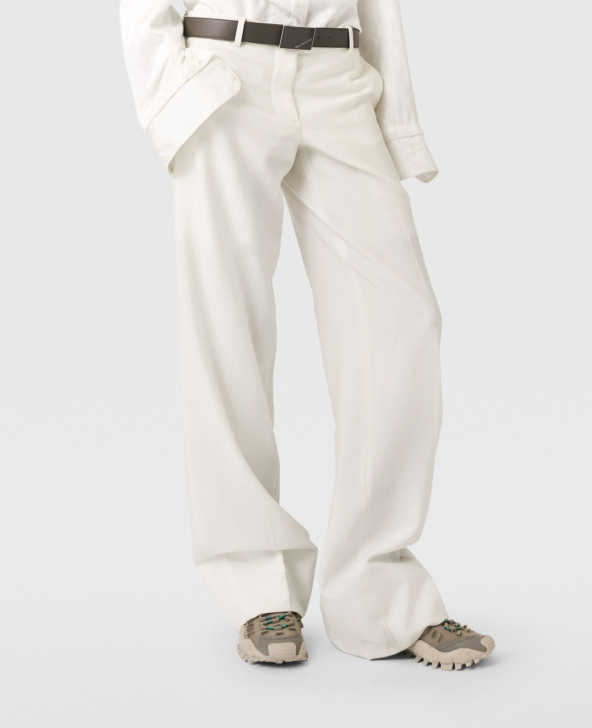 Plissierte Hose mit geradem Bein-Blau-large image number 4