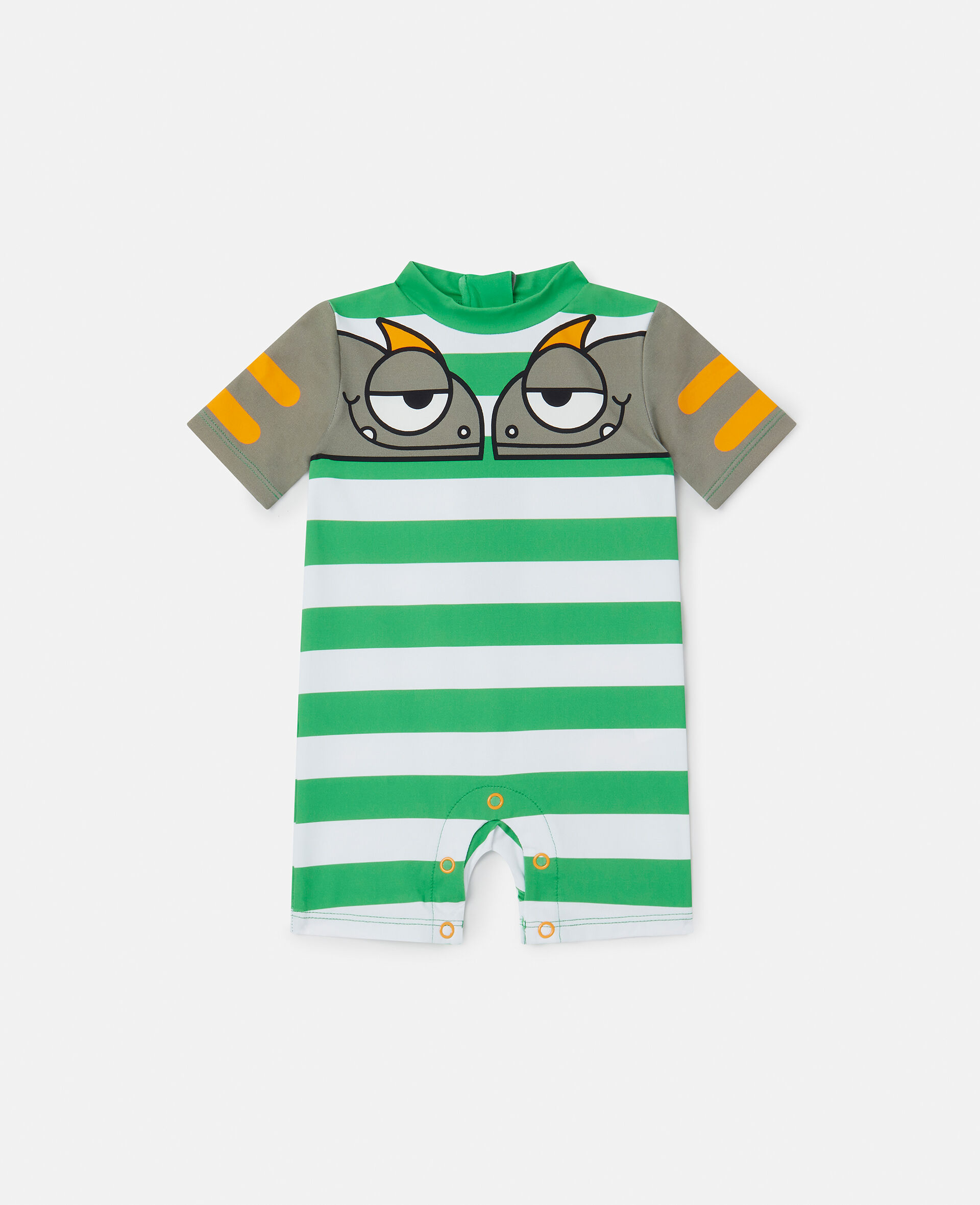 Double Gecko Striped Swimsuit-Green-large image number 0