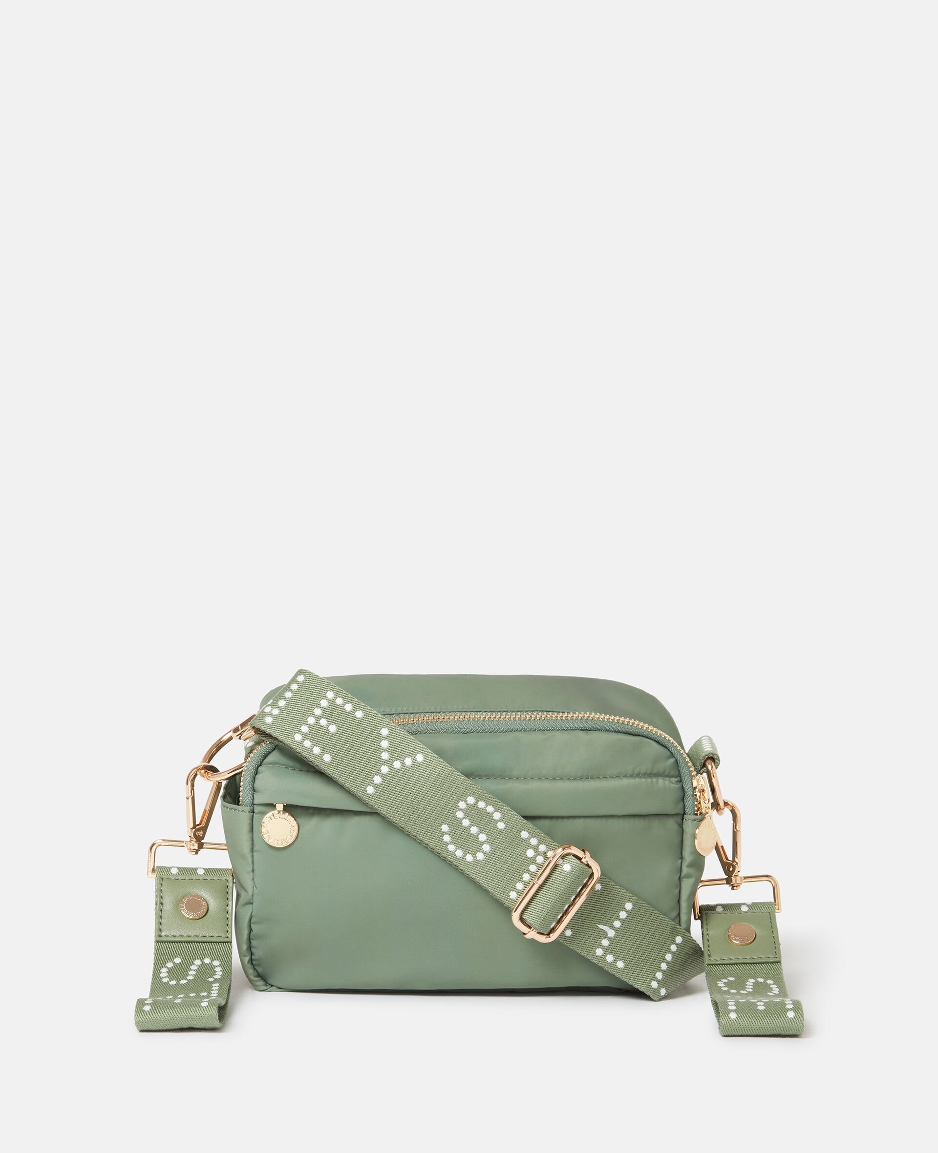 Logo Tape Changing Crossbody Bag-Green-medium