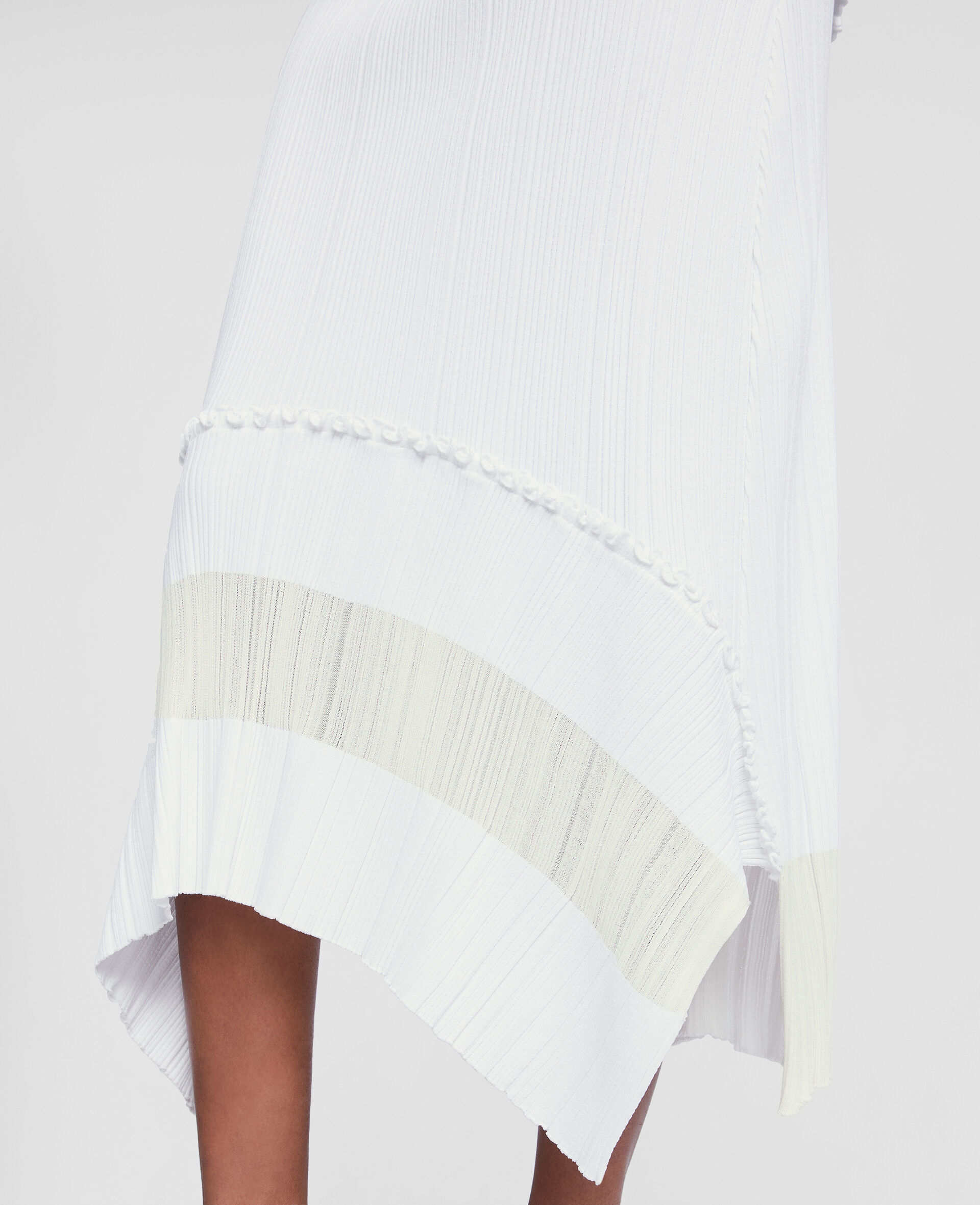Plisse Knit Skirt-White-large image number 3