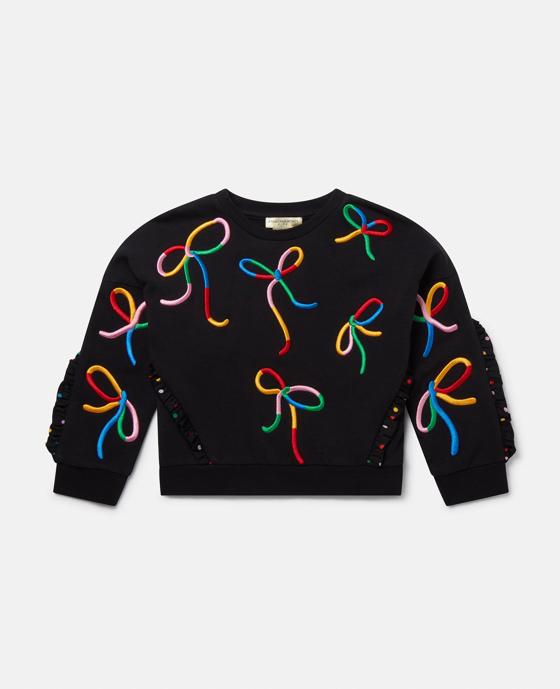 丝带印花褶裥卫衣-Multicolored-medium