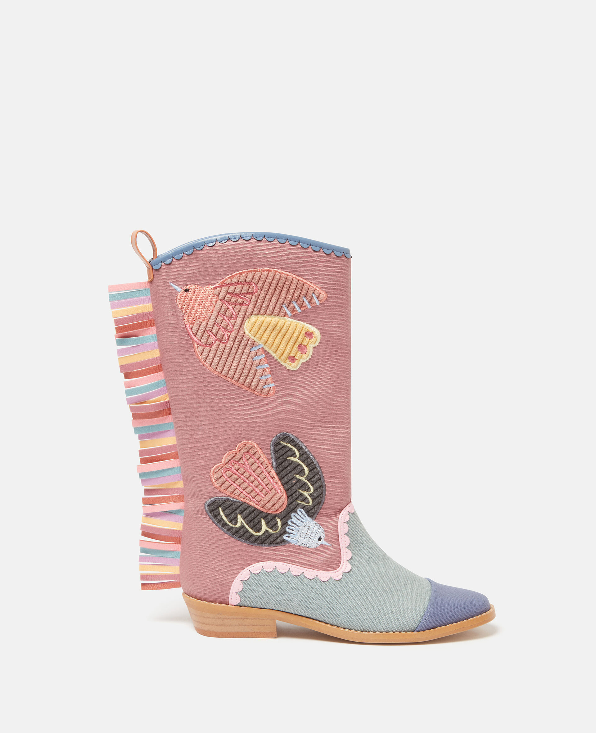 Dove Embroidered Western Boots-Multicolour-medium