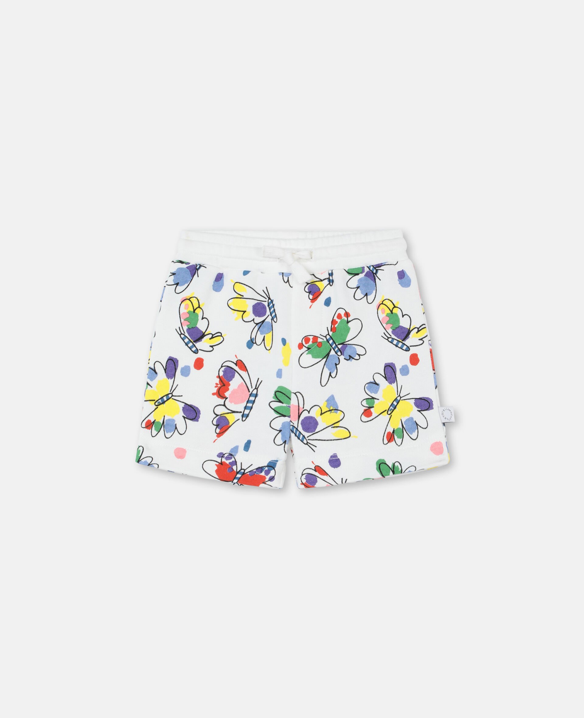 Baby Butterfly Cotton Shorts-Multicolour-large