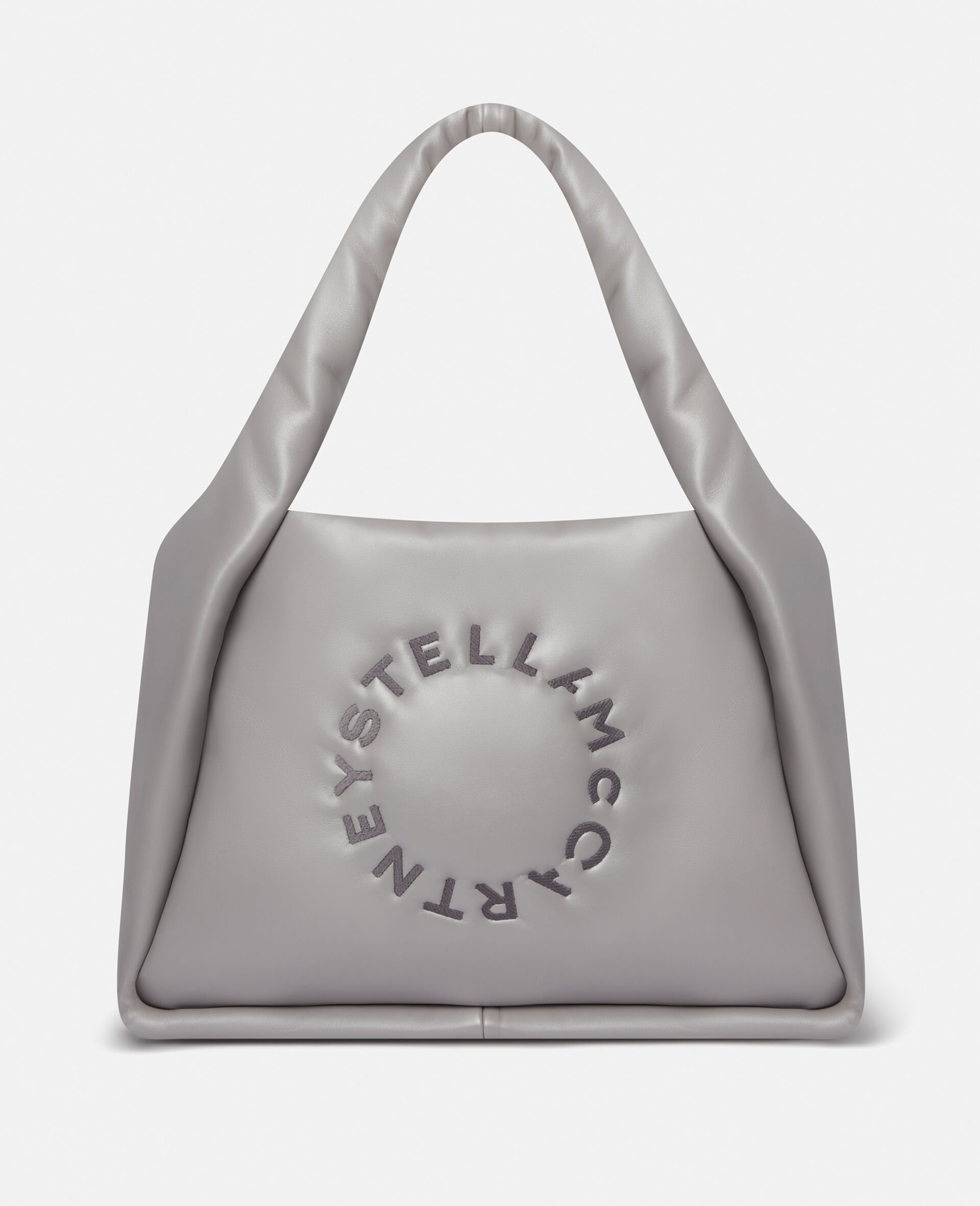 Stella Logo Puffy Tote Bag-Grey-large