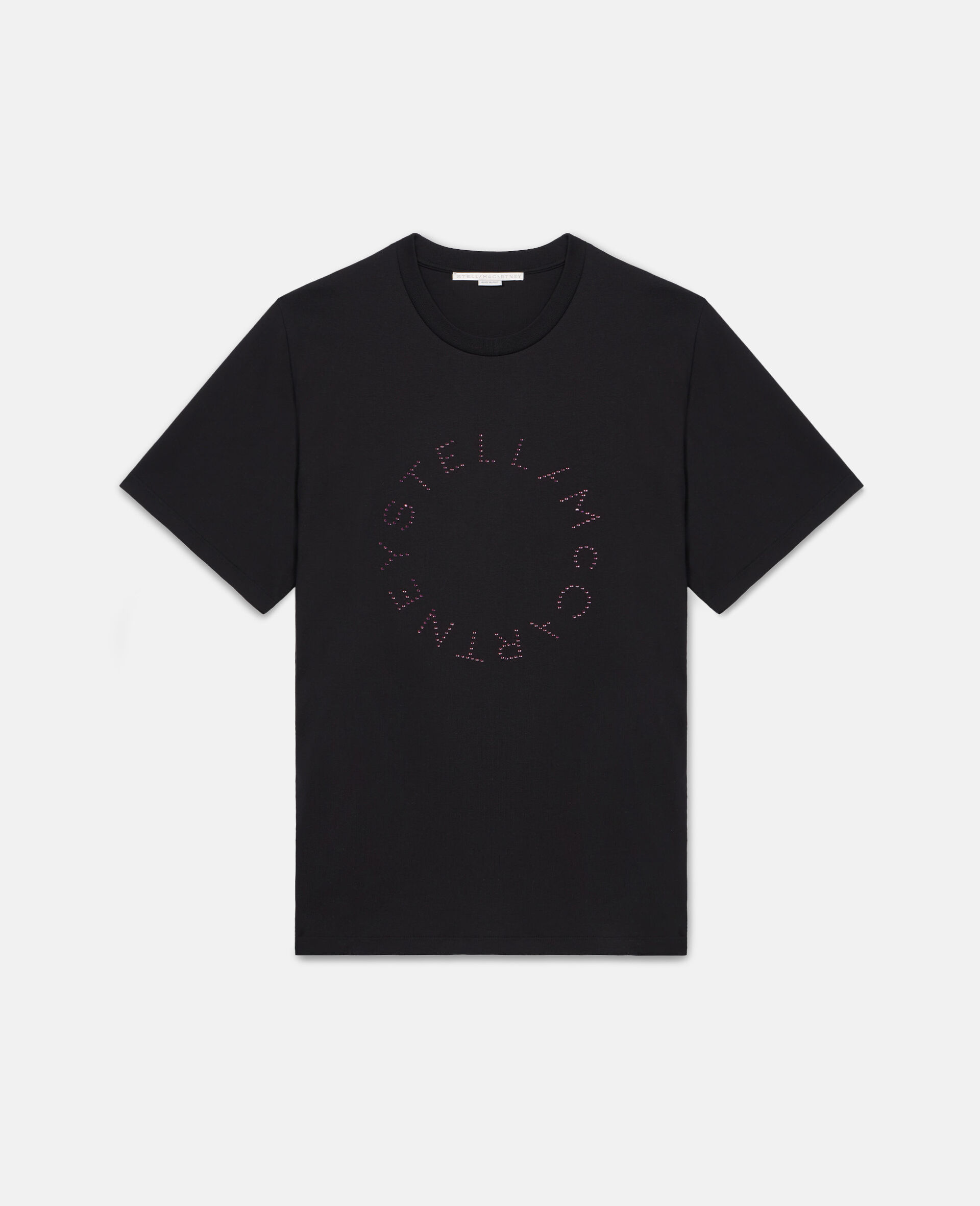 Diamanté Logo T-Shirt-White-large image number 0