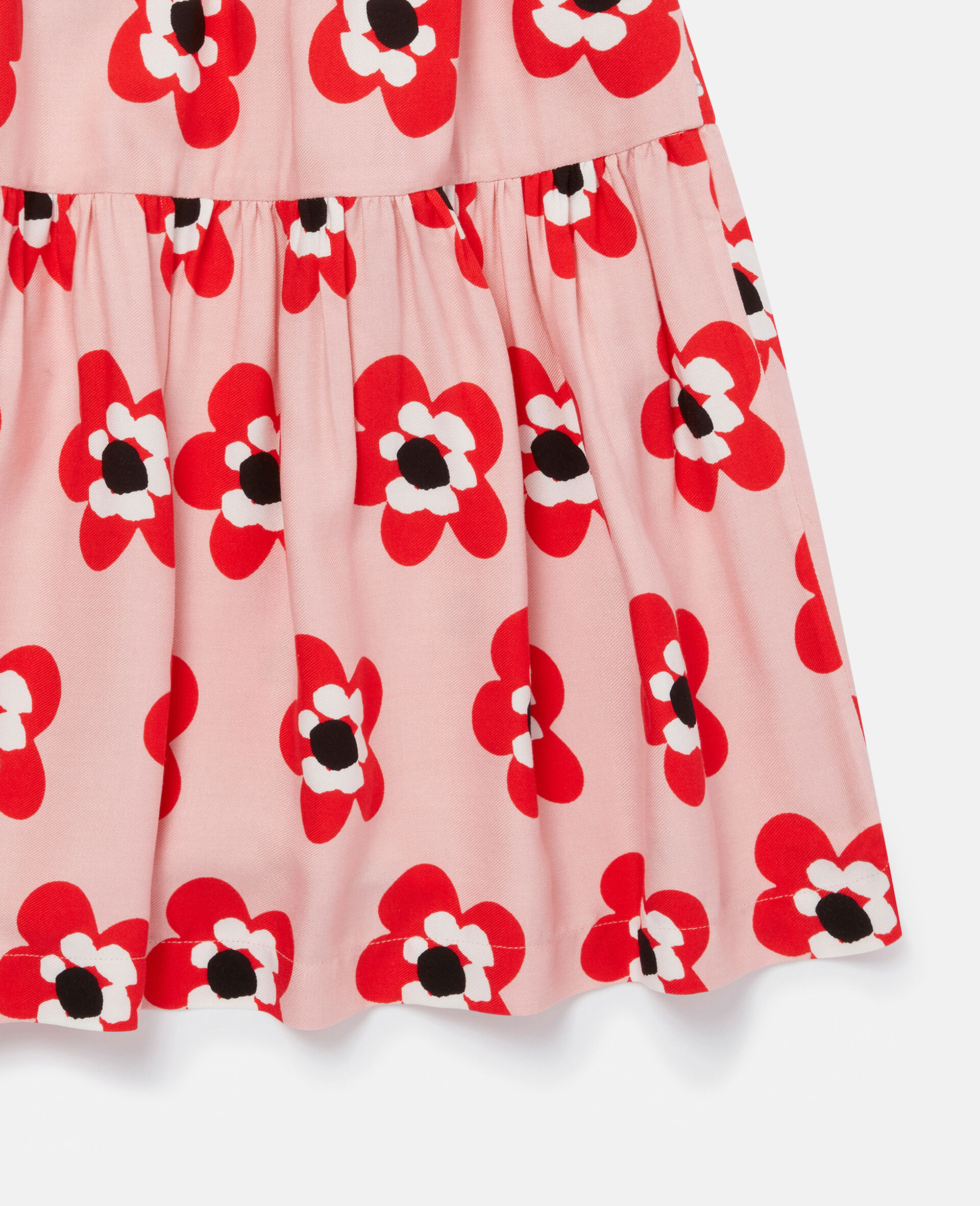 Graphic Flower Print Twill Skirt-Pink-large image number 1