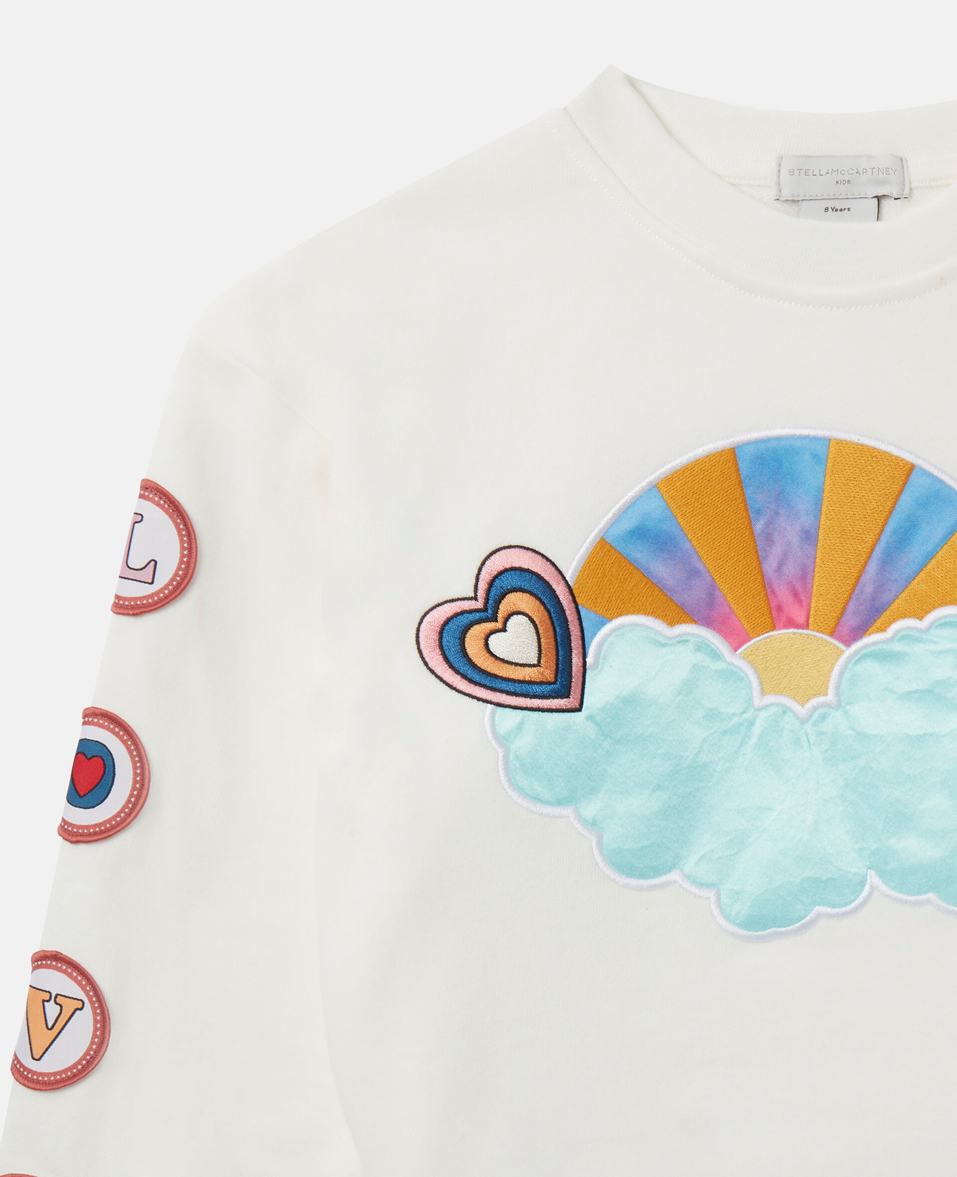 I Love You Embroidered Sweatshirt-Multicolour-large image number 3