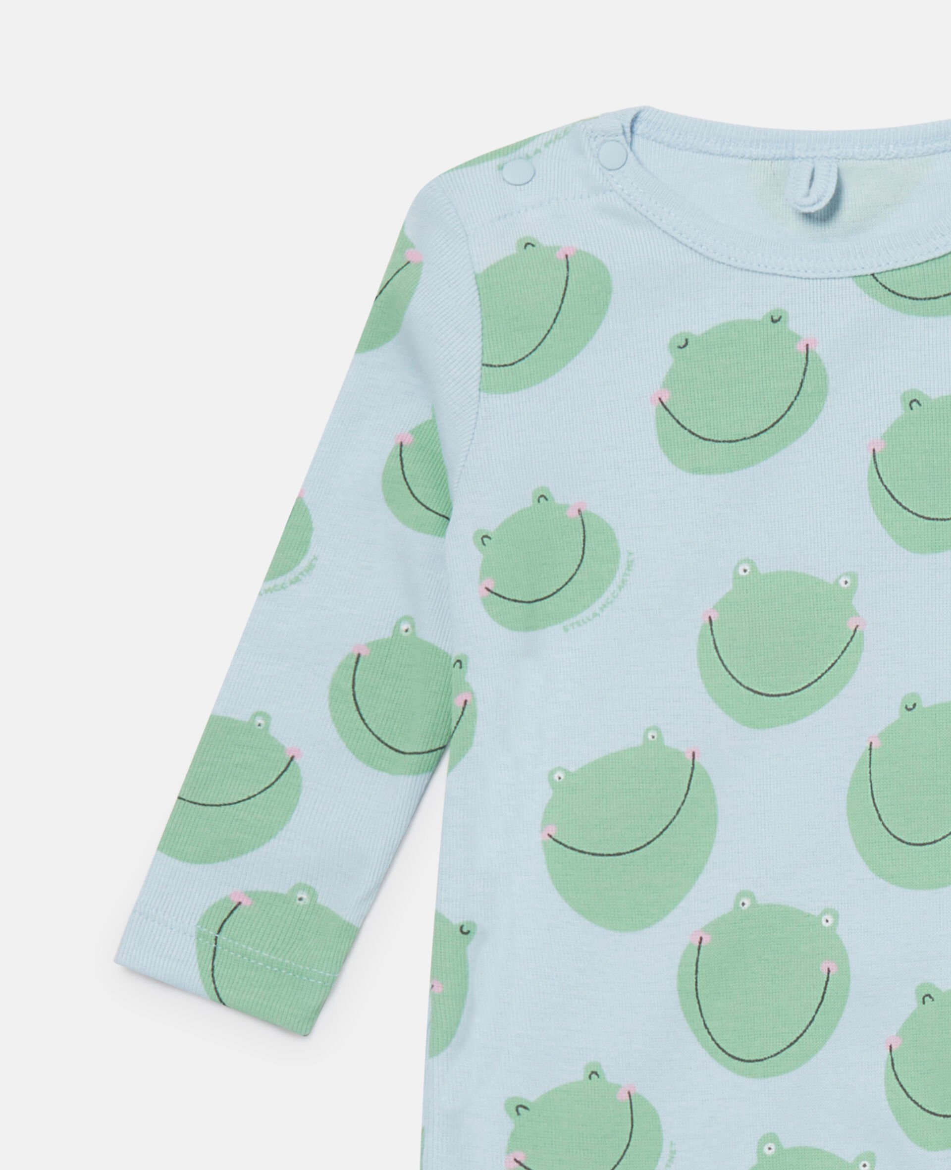 Frog Print Romper Gift Set-Blue-large image number 2