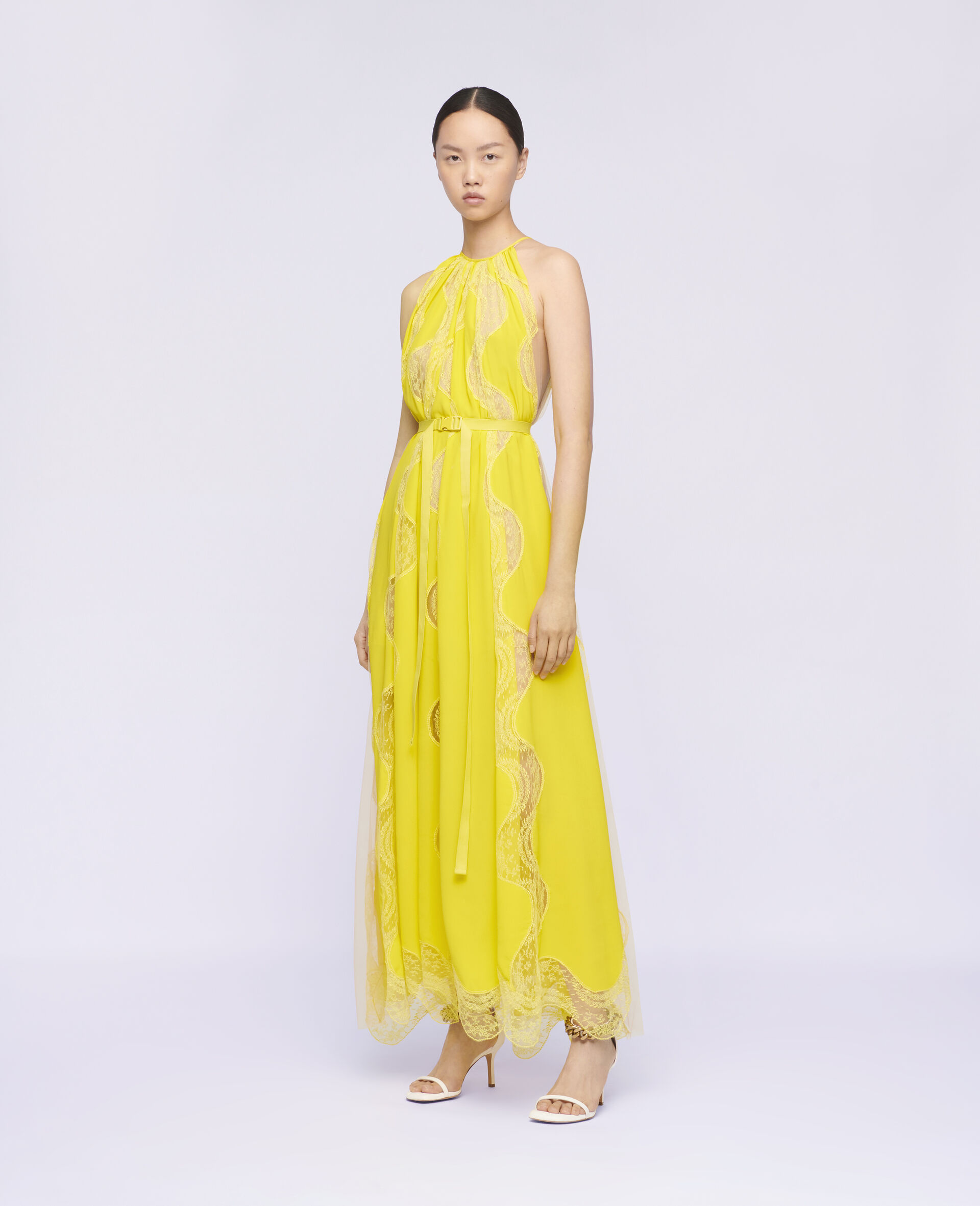 Tiffany Lace Dress -Yellow-large image number 1
