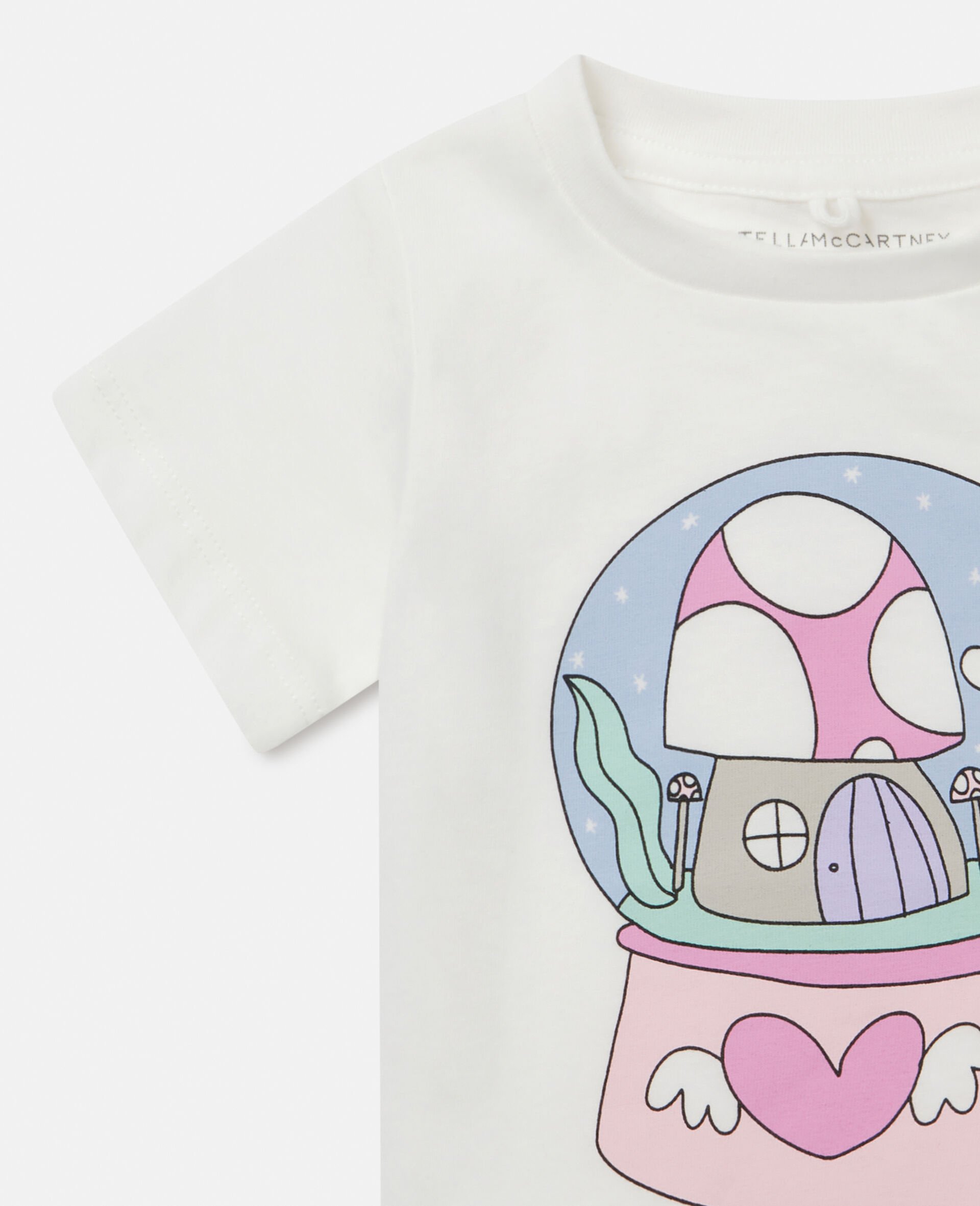 Ladybird Knitted Crewneck Cardigan -White-large image number 1