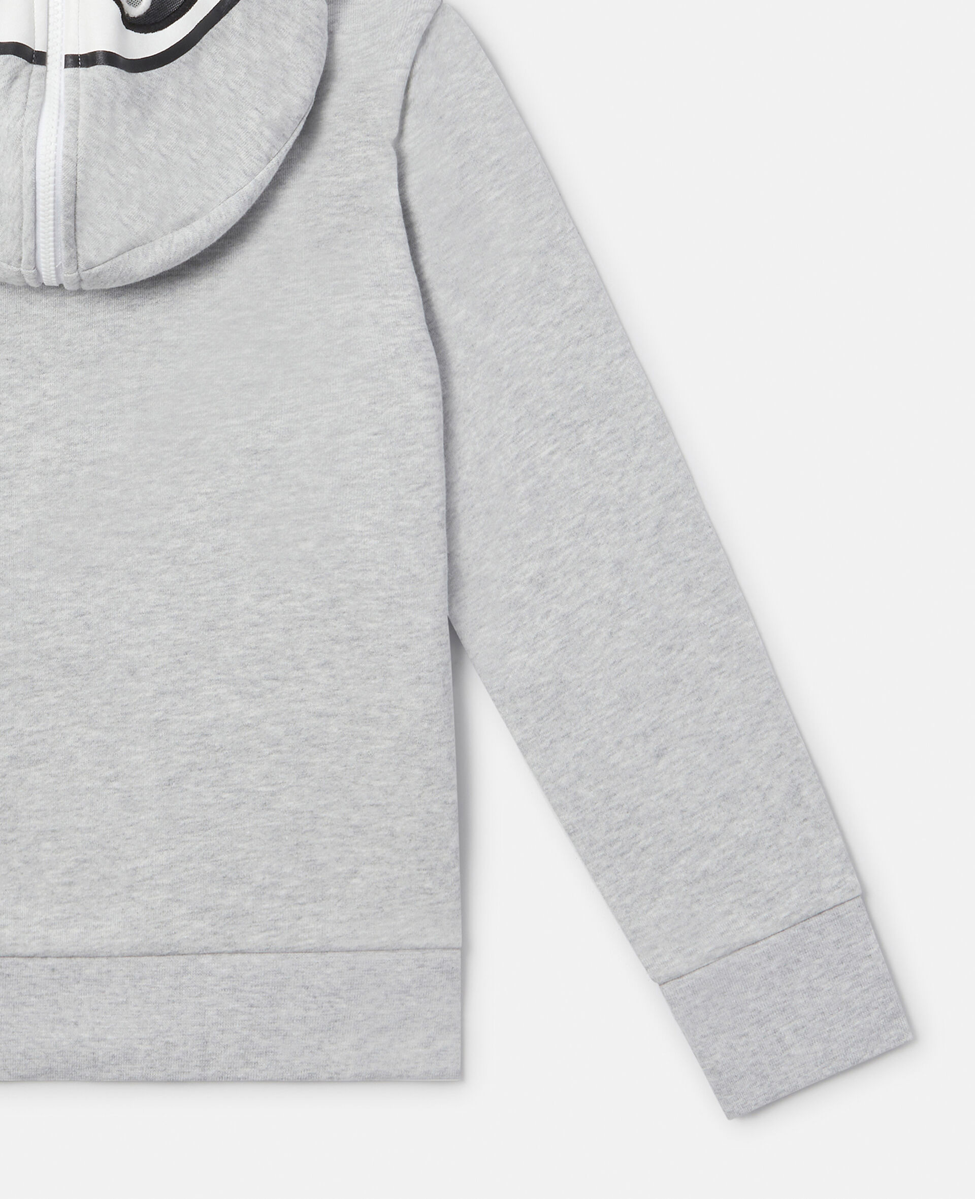 Skull Bandit Zip Hoodie-Grey-large image number 3