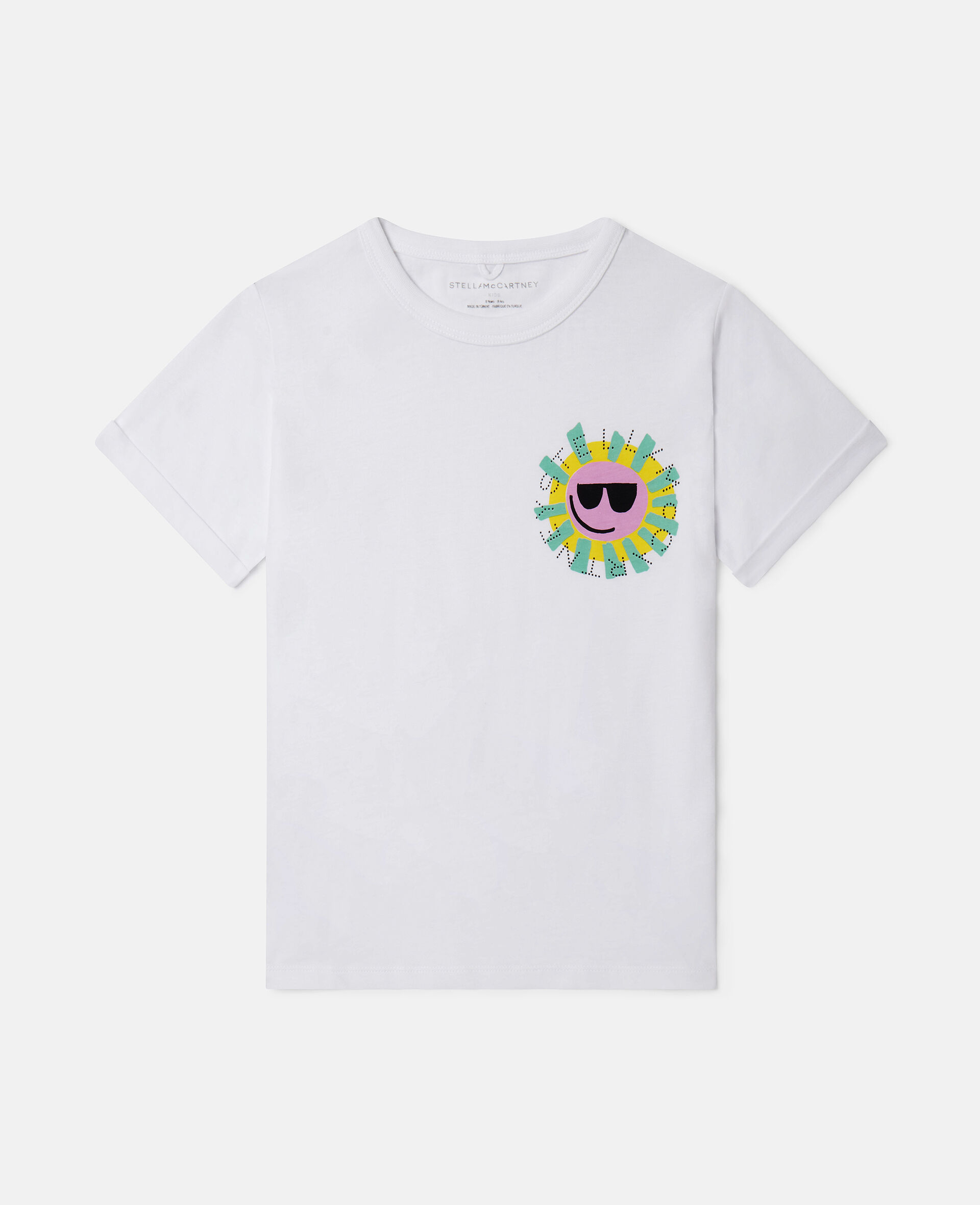Sunshine Badge T-Shirt-White-large image number 0