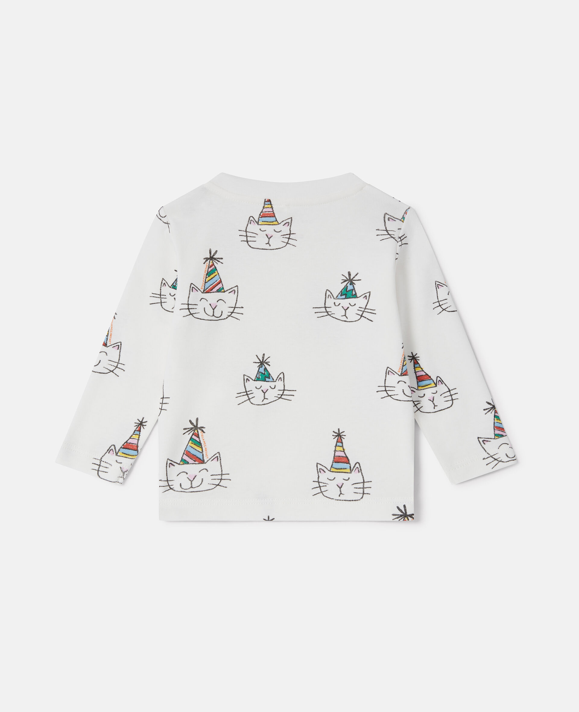 Cats Print Sweatshirt-Cream-large image number 2