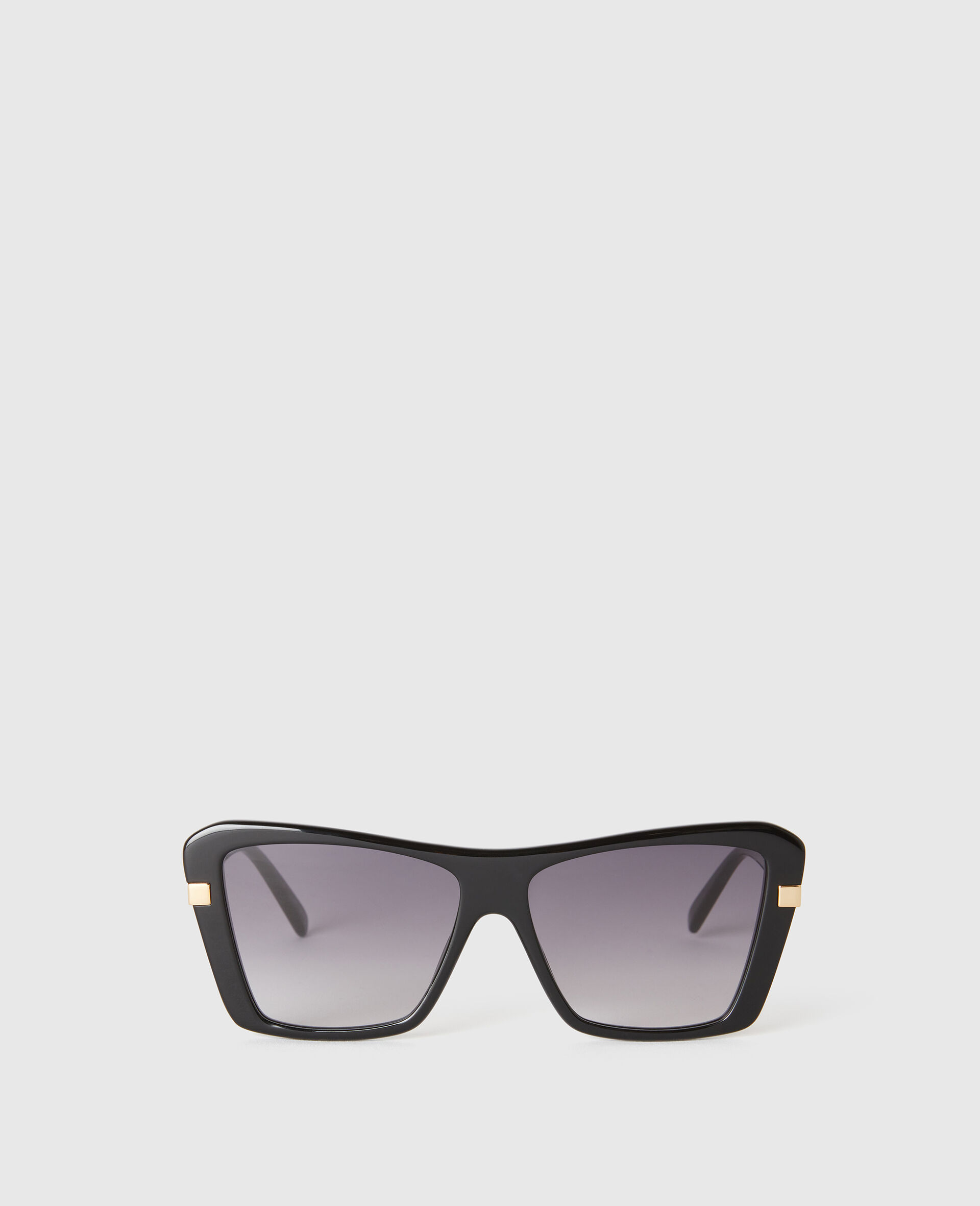 Square Cat-Eye Sunglasses-Black-medium