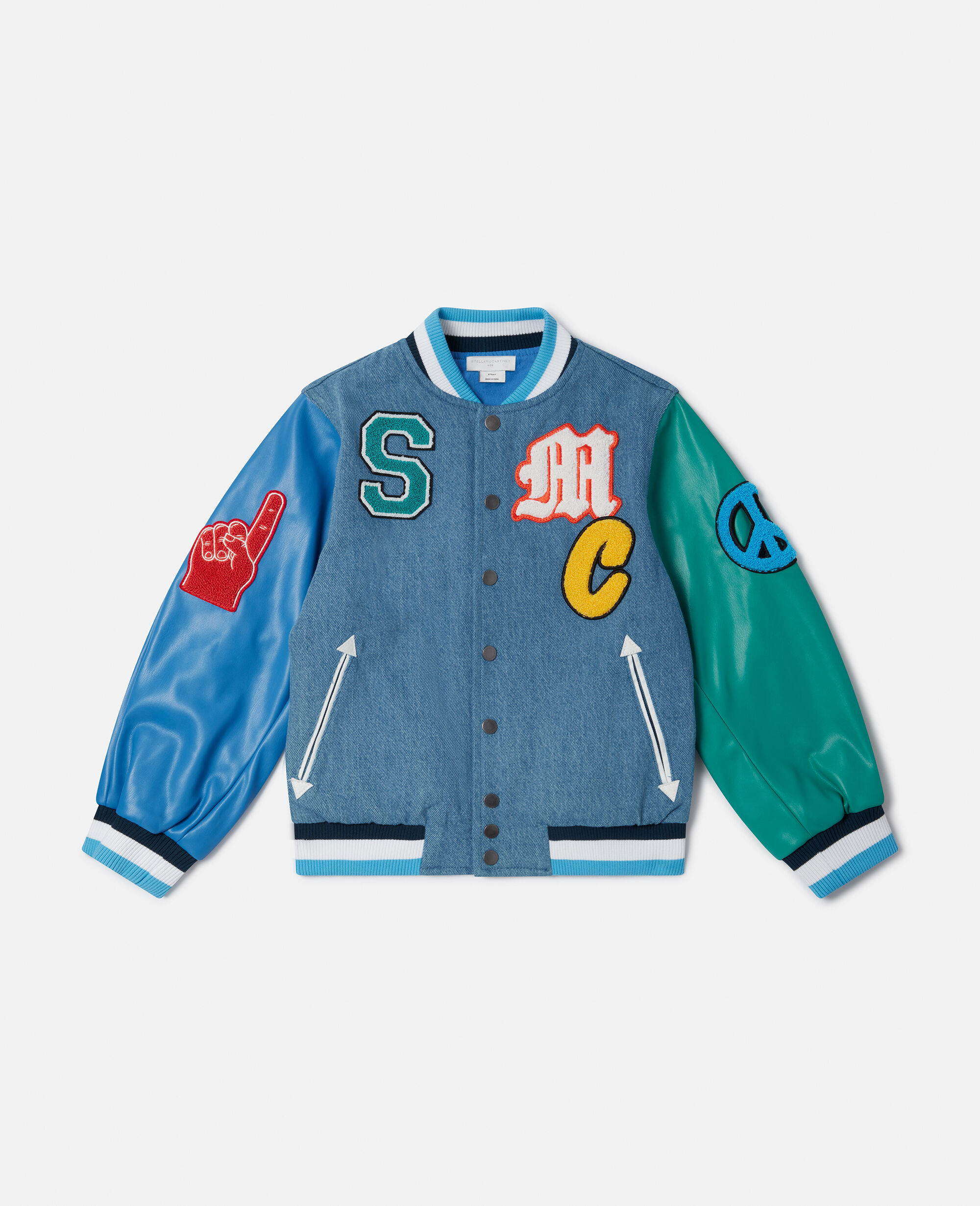 Women Multicolour Brand Initials Embroidered Varsity Bomber Jacket | Stella  McCartney US