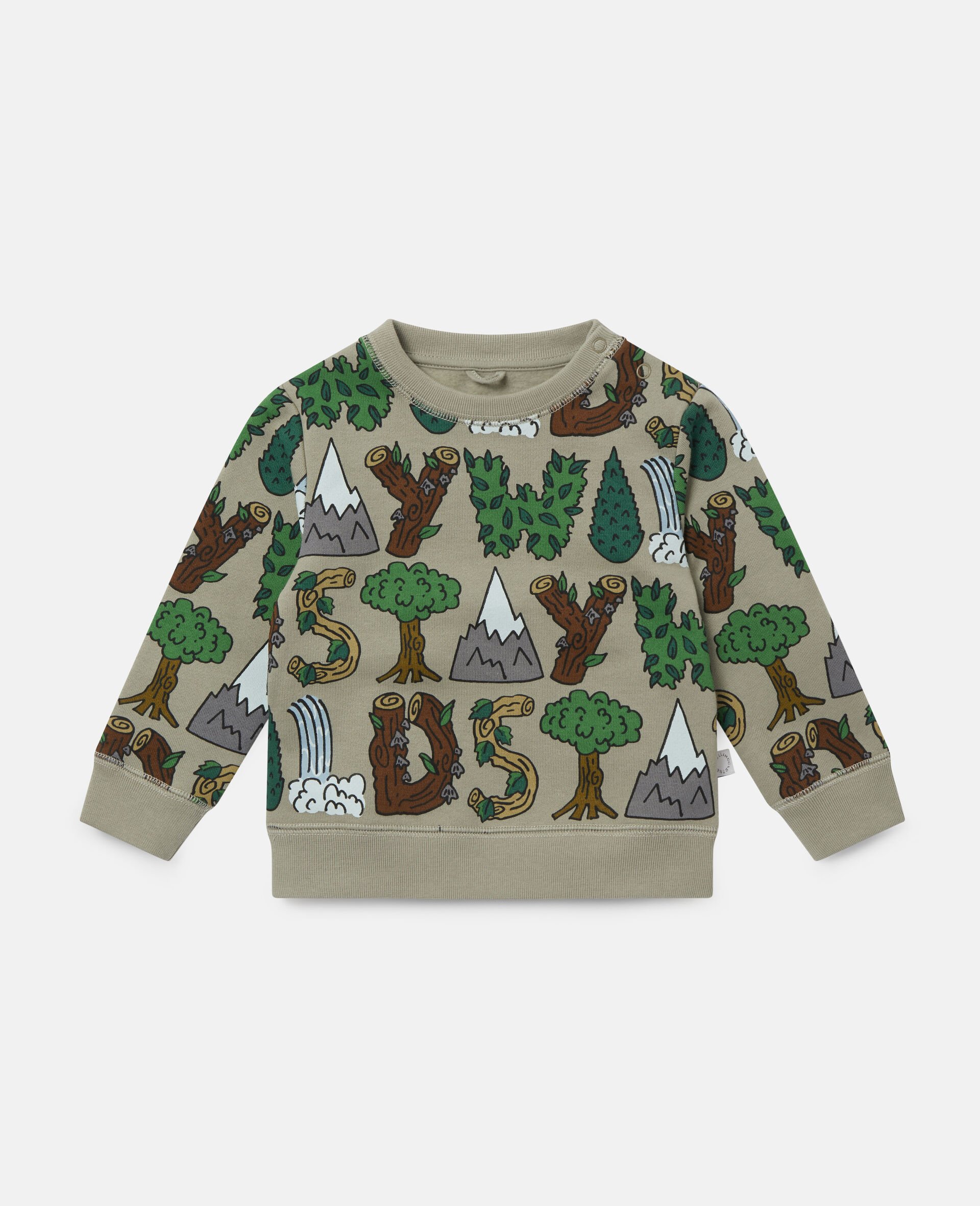 'Stay Wild' Fleece Sweatshirt-Green-large image number 0