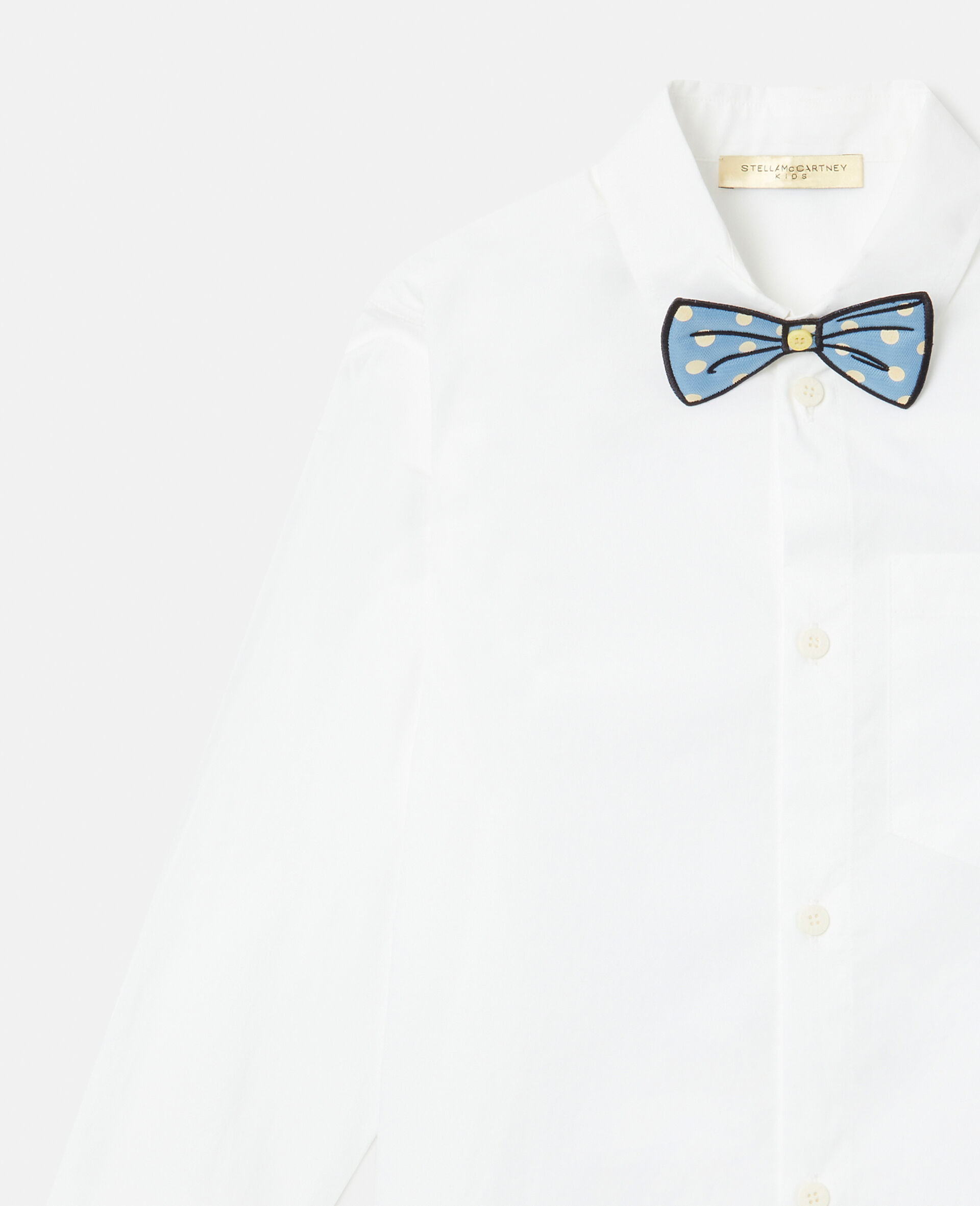 Oxford Shirt with Detachable Bow Tie-White-large image number 1