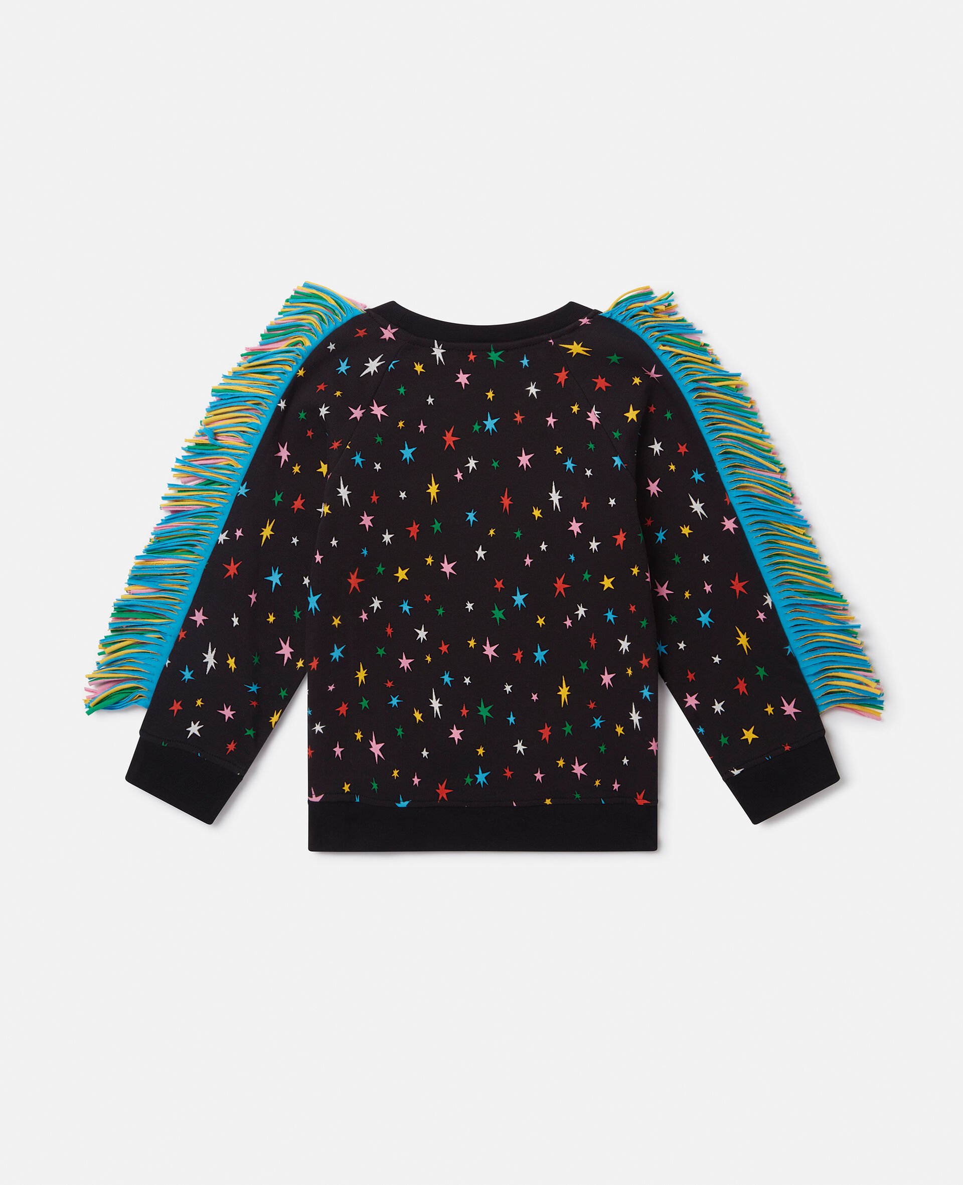 Star Pattern Fringe Sweatshirt-Multicolour-large Star Pattern Fringe Sweatshirt-Multicolour-large image number 2