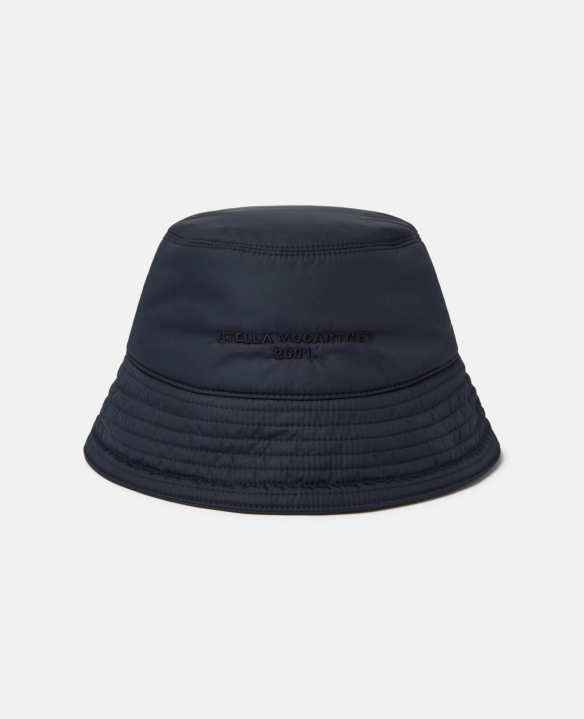 Women Navy & Black Logo Puffy Eco Nylon Reversible Bucket Hat | Stella ...