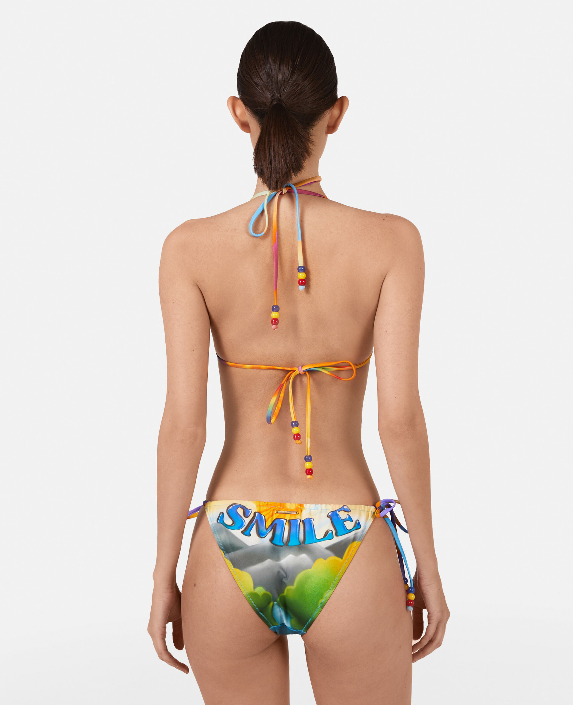 Multicolour Smile Print Bikini Top | Stella McCartney US