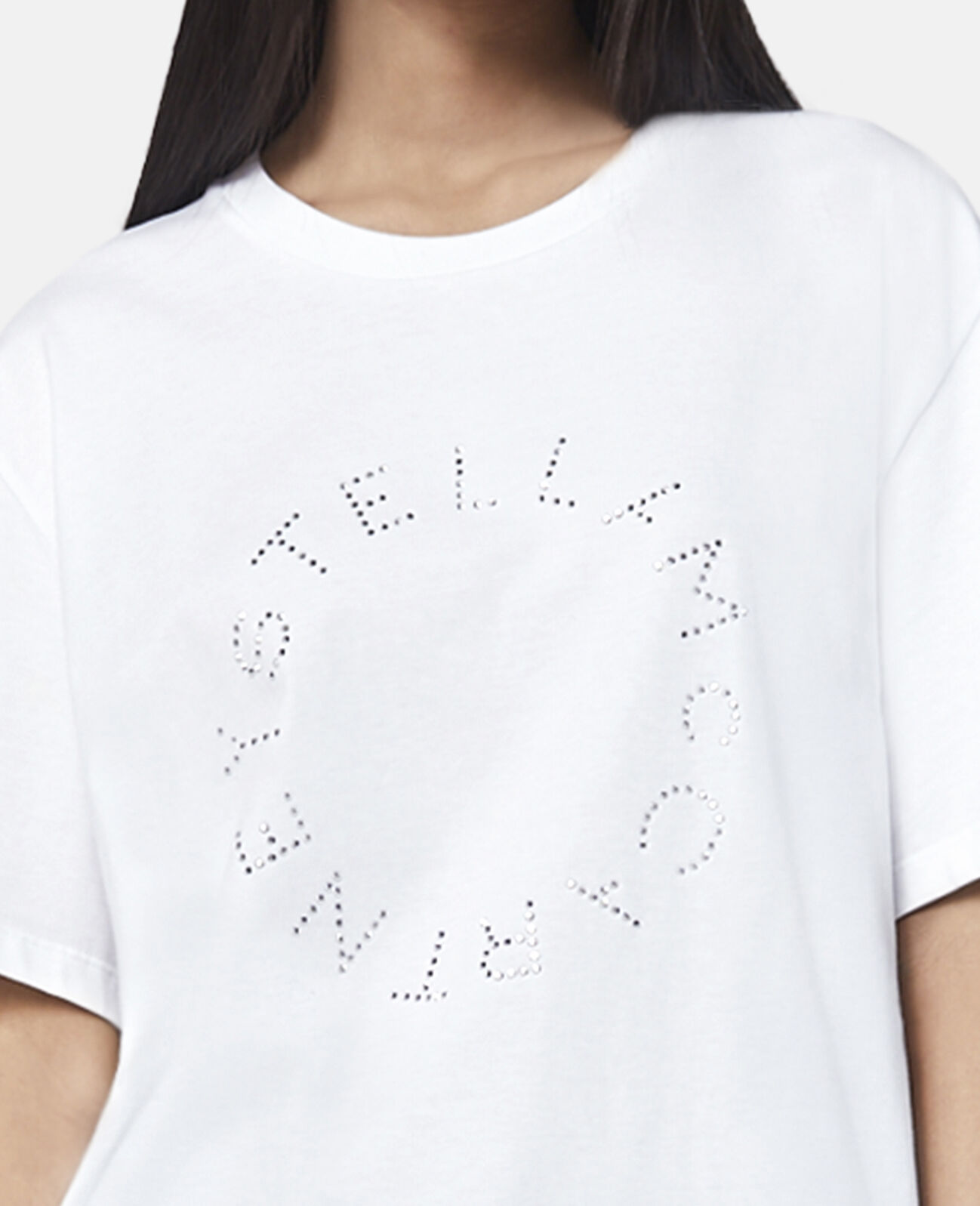 Women ピュアホワイト ディアマンテ ロゴTシャツ | Stella
