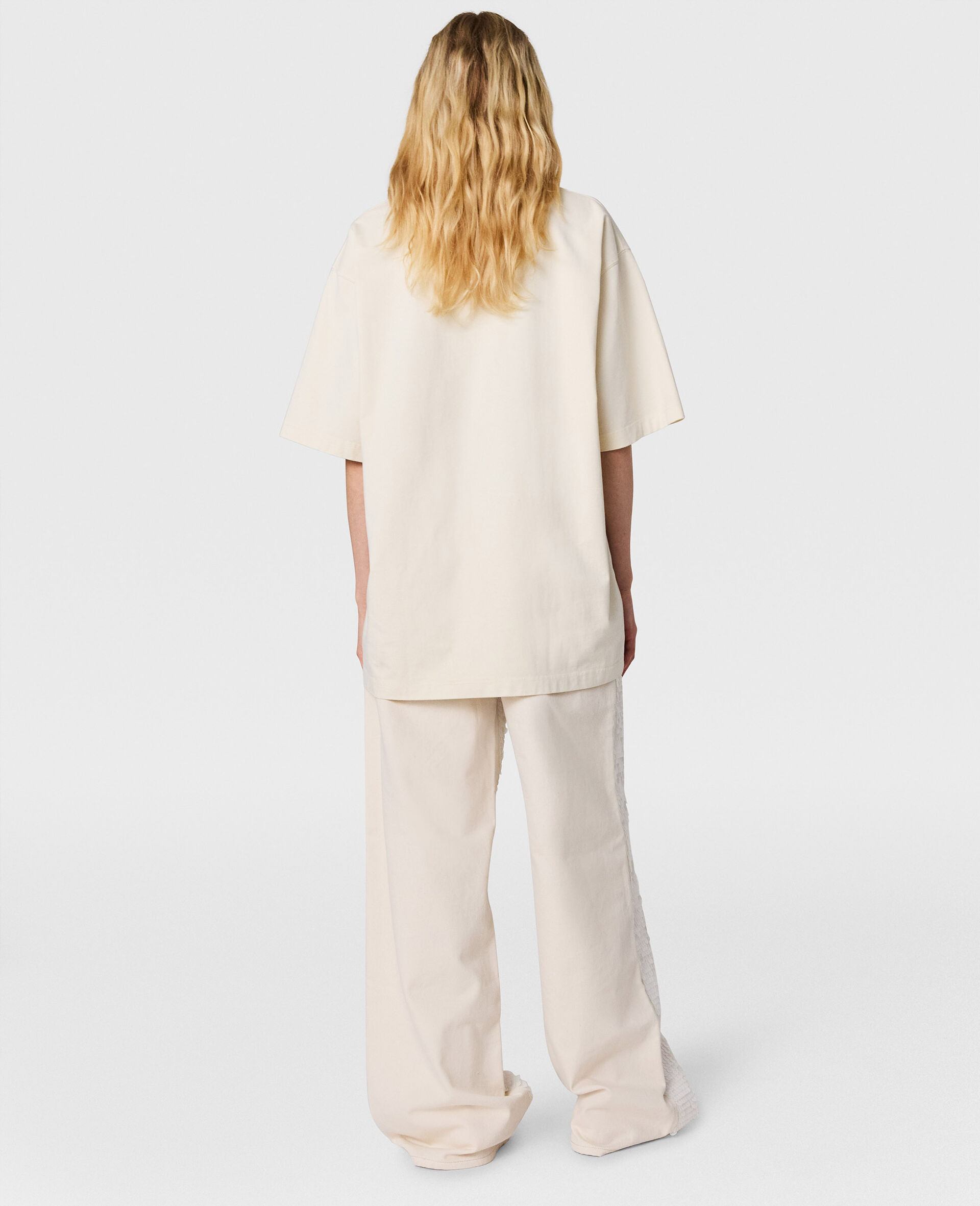 Opalescent Sequin Wide-Leg Jeans-Cream-large image number 4