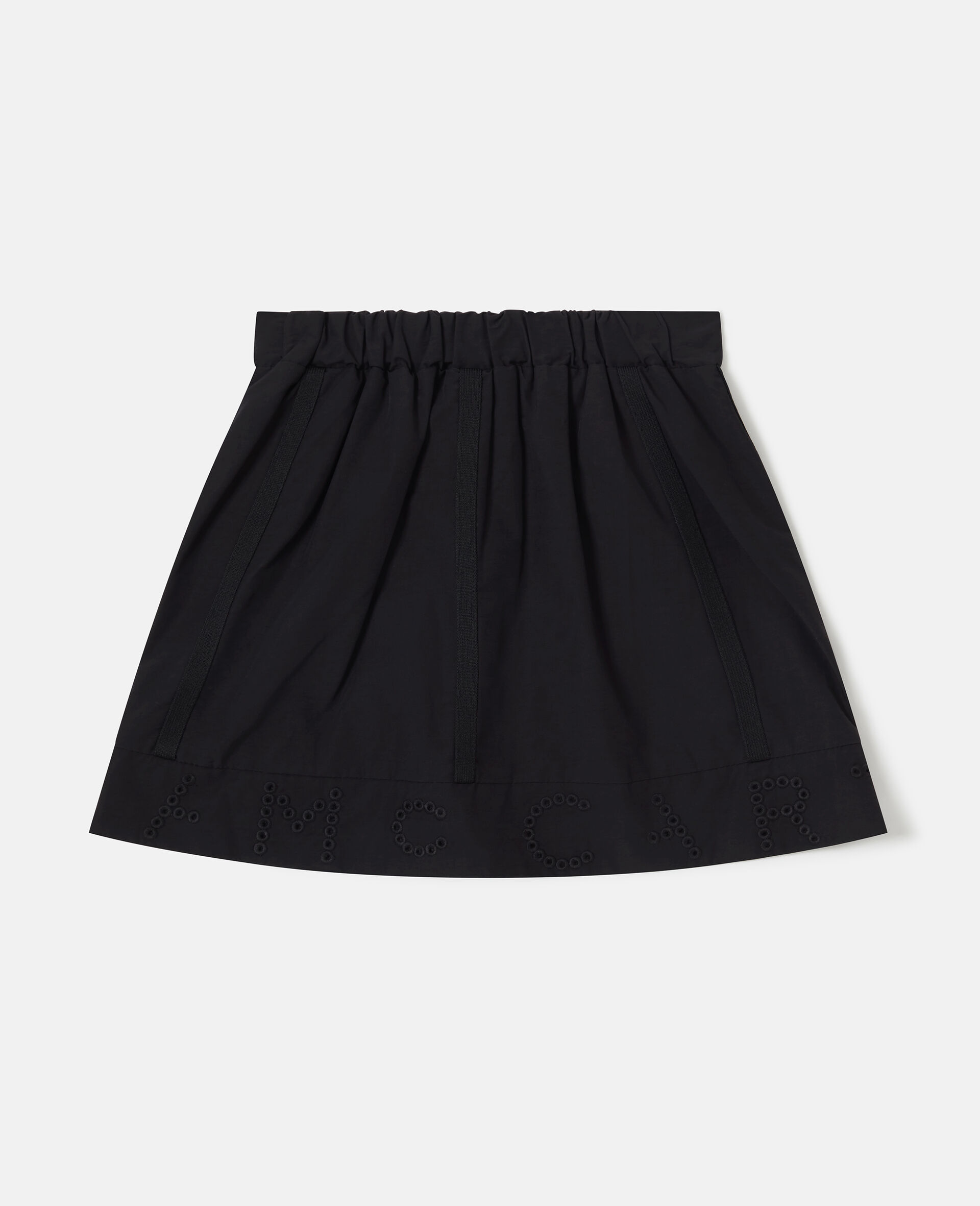 Zip-Front A-Line Skirt-Black-large image number 2