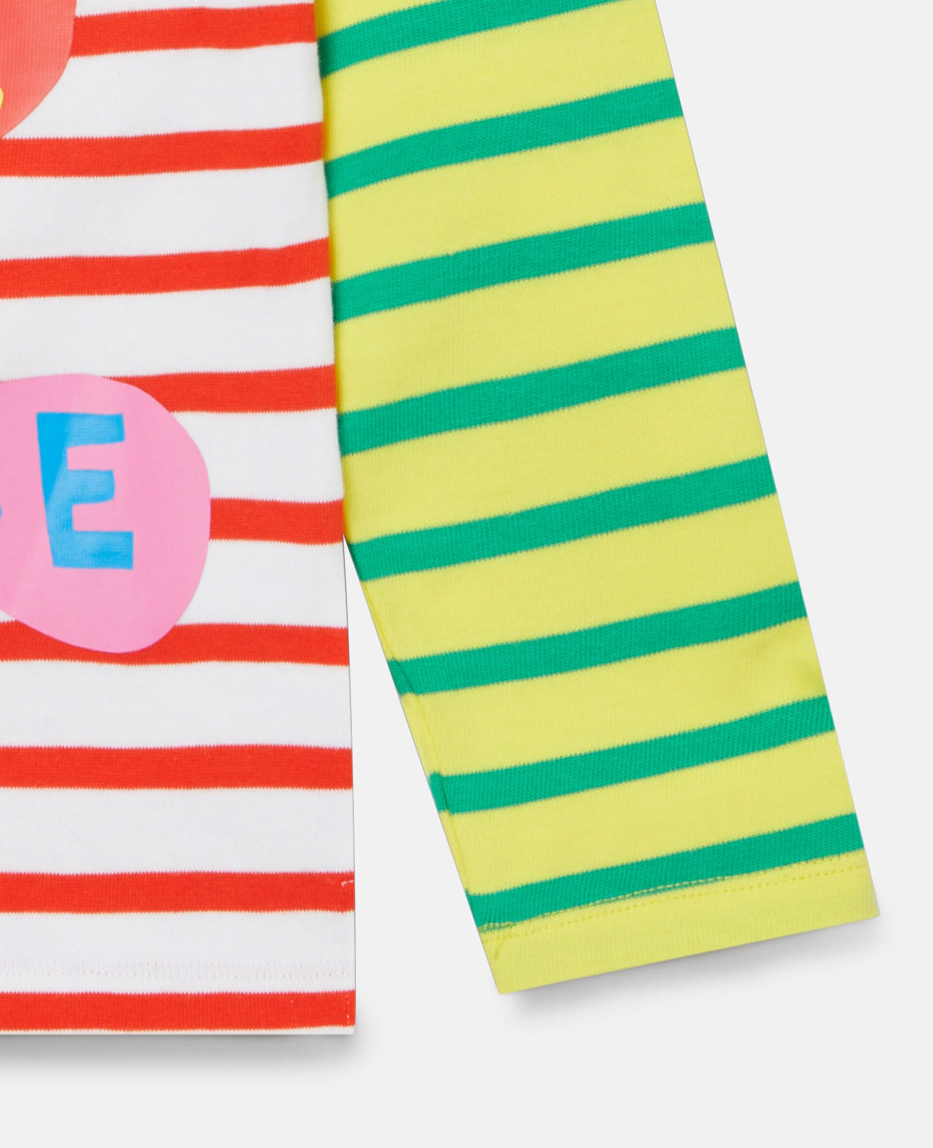 Be Super Nice Print Striped Cotton T‐Shirt-Multicoloured-large image number 3