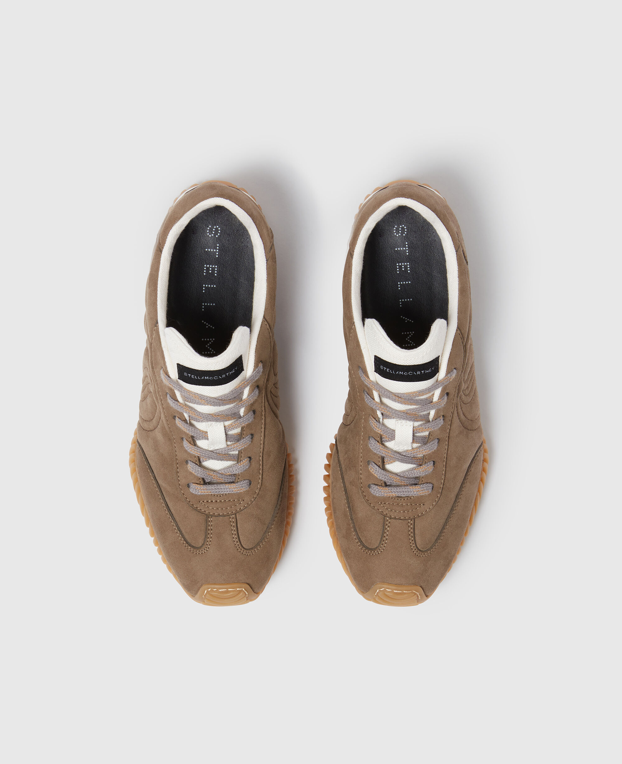 【Stella Mccartney】S-Wave スポーツ パネル スニーカー Women モカ ブラウン S-Wave スポーツ パネル スニーカー