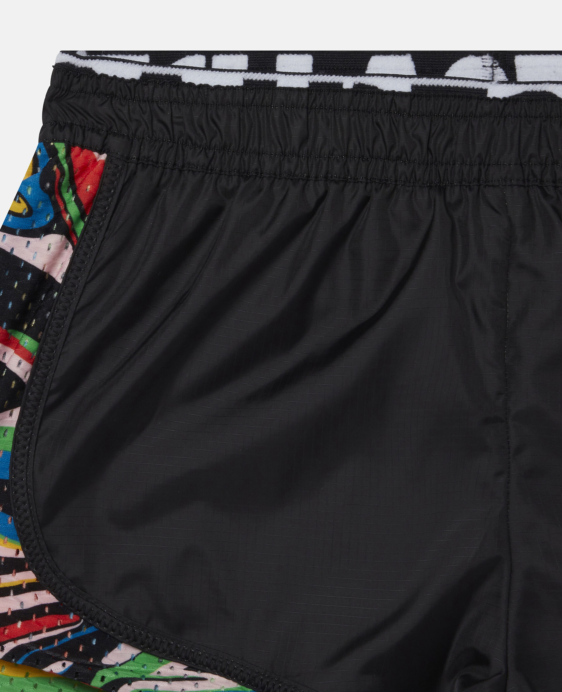 Sport-Shorts mit marmoriertem Print -Schwarz-large image number 1