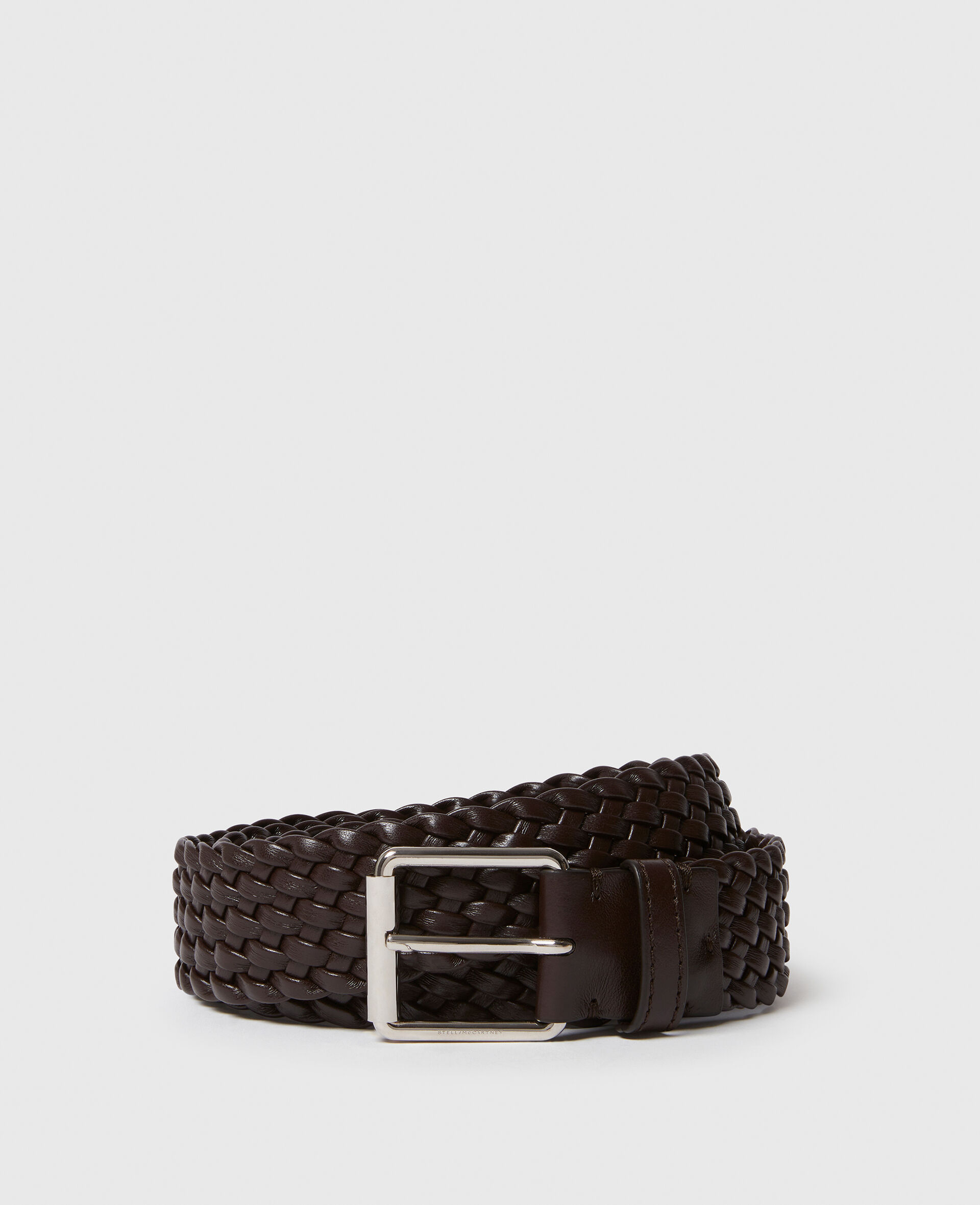 Woven Buckle Belt -White-large image number 0