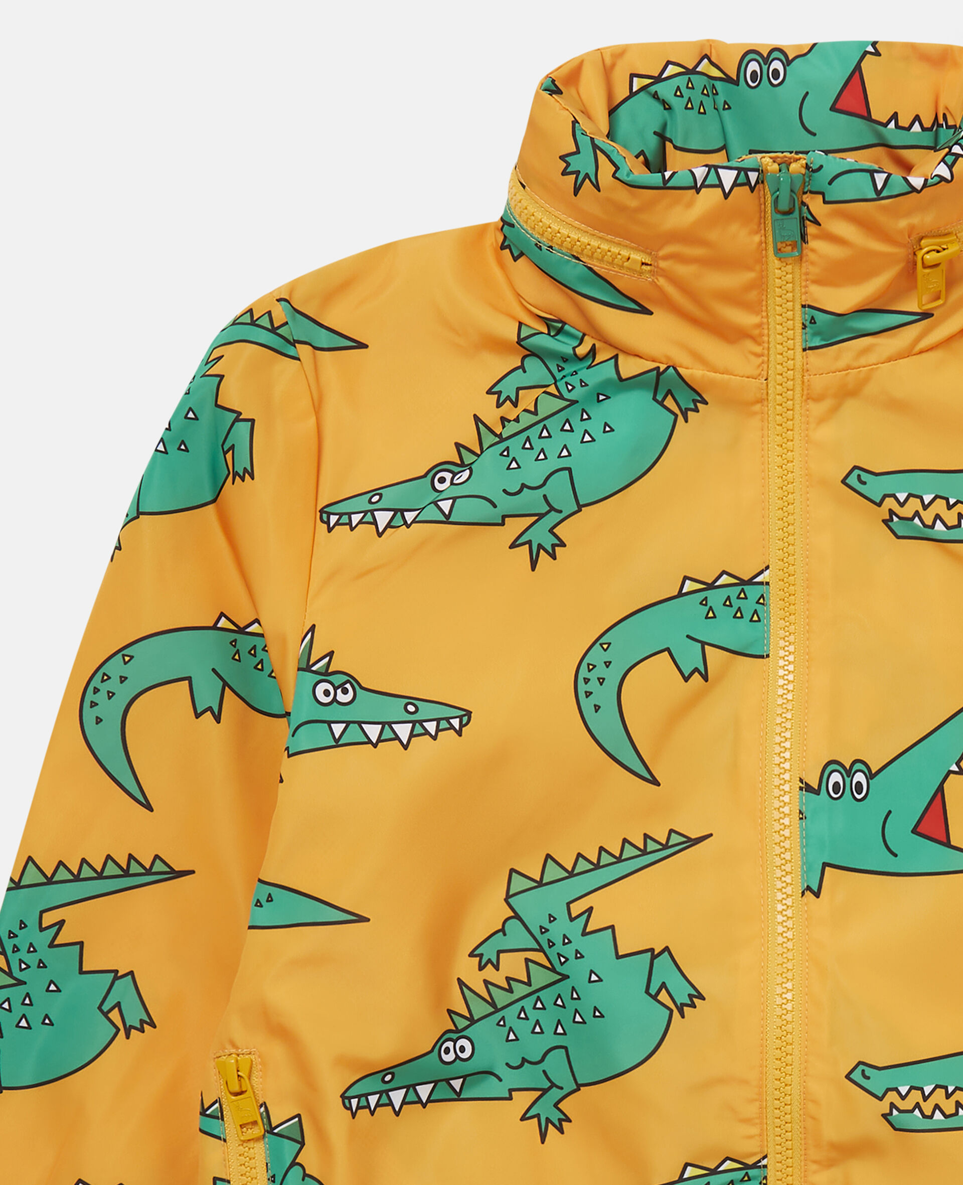 Crocodile Print All Over Jacket-Orange-large image number 1