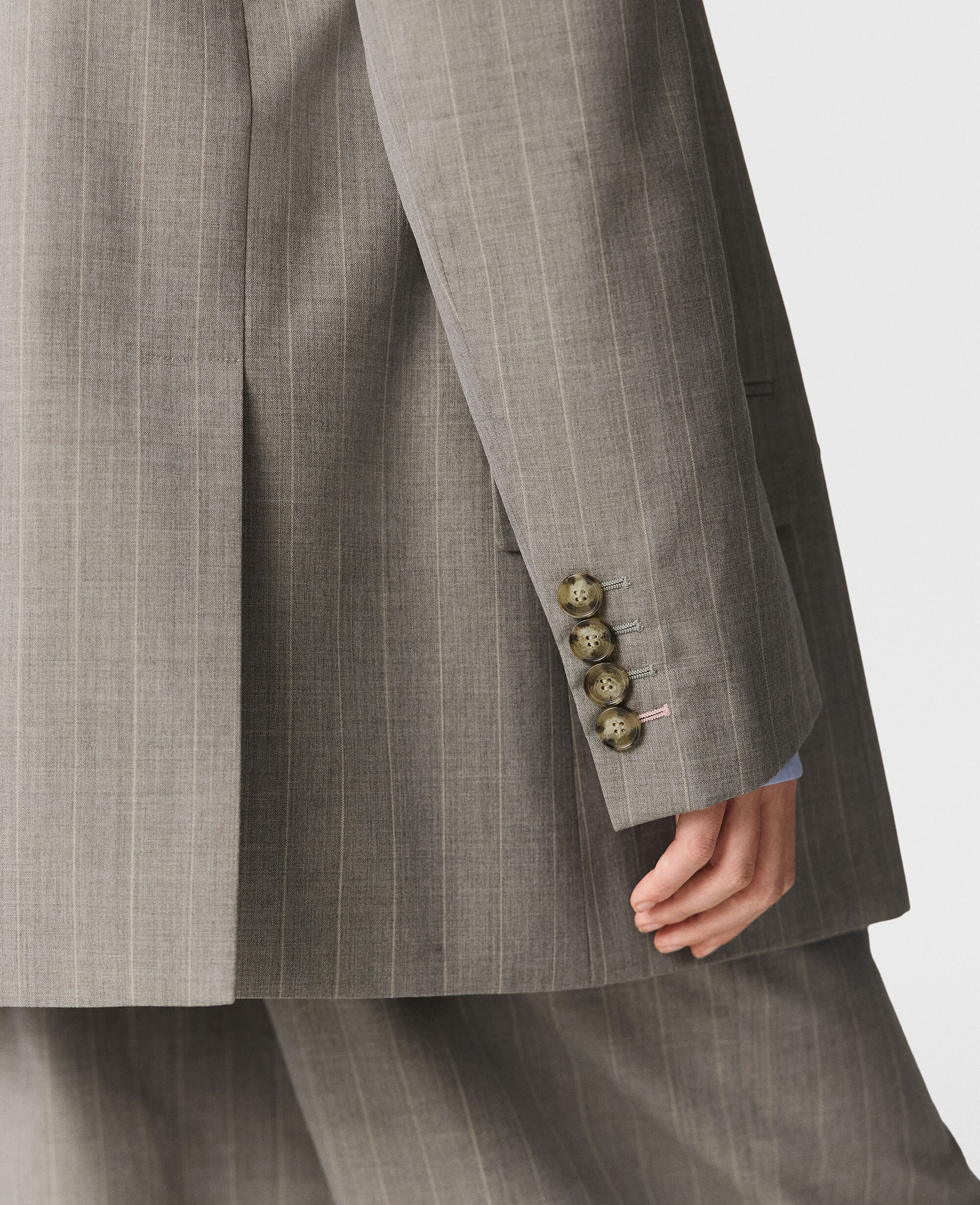 herlipto Double-Breasted Long Blazer めんどい グレー