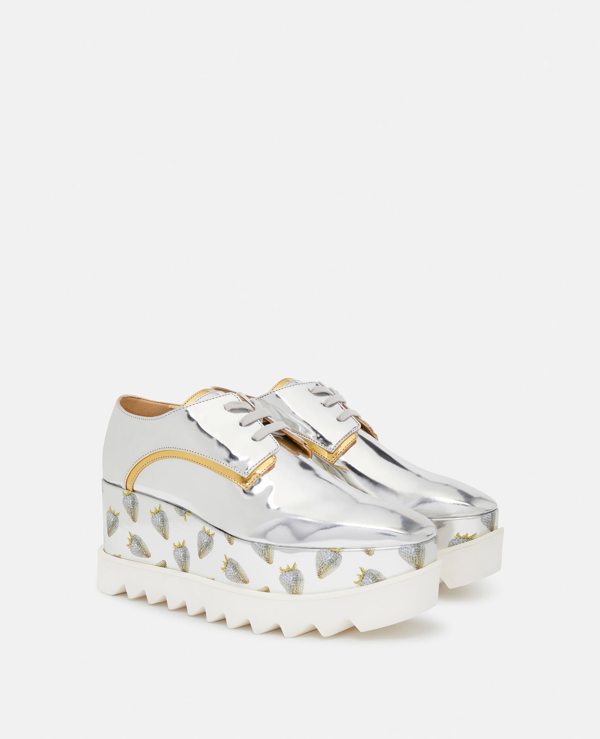 Elyse Strawberry-Print Metallic Platform Shoes-Multicoloured-large Elyse Strawberry-Print Metallic Platform Shoes-Multicoloured-large image number 1