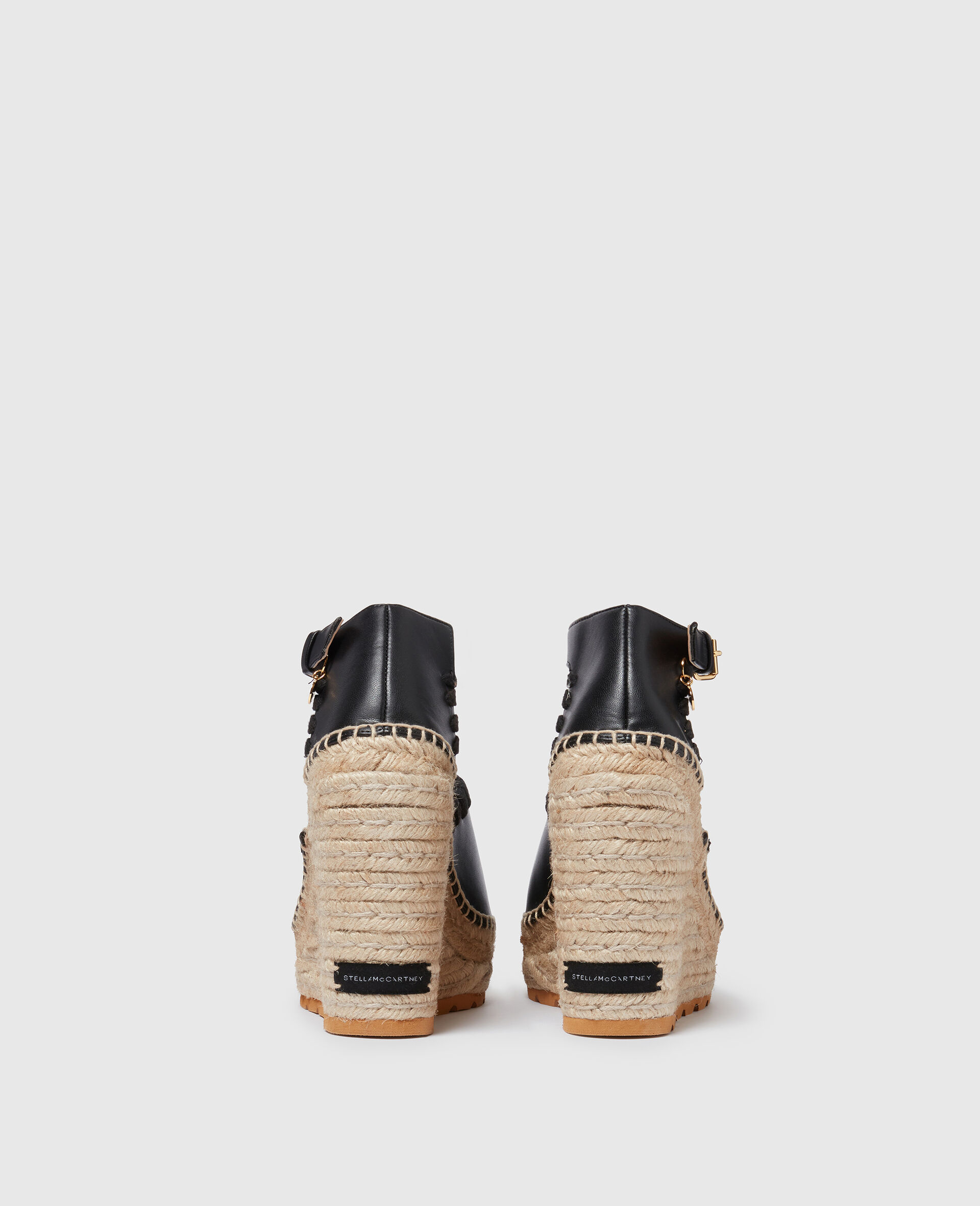 Gaia Espadrille Wedge Heels-Black-large image number 2