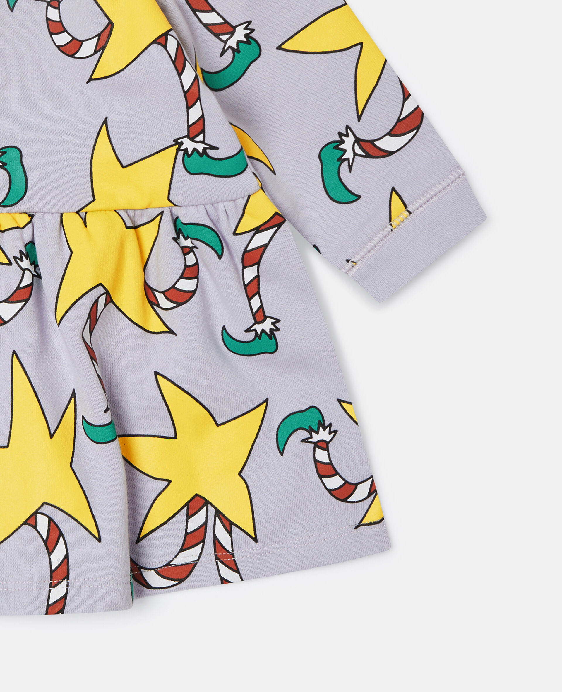 糖果印花长袖连衣裙-Purple-large image number 3