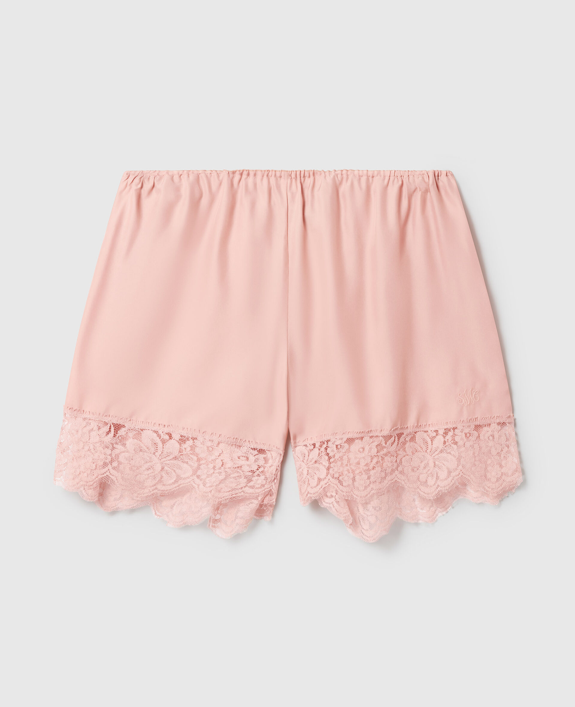 Short avec bordures en dentelle-Rose-medium