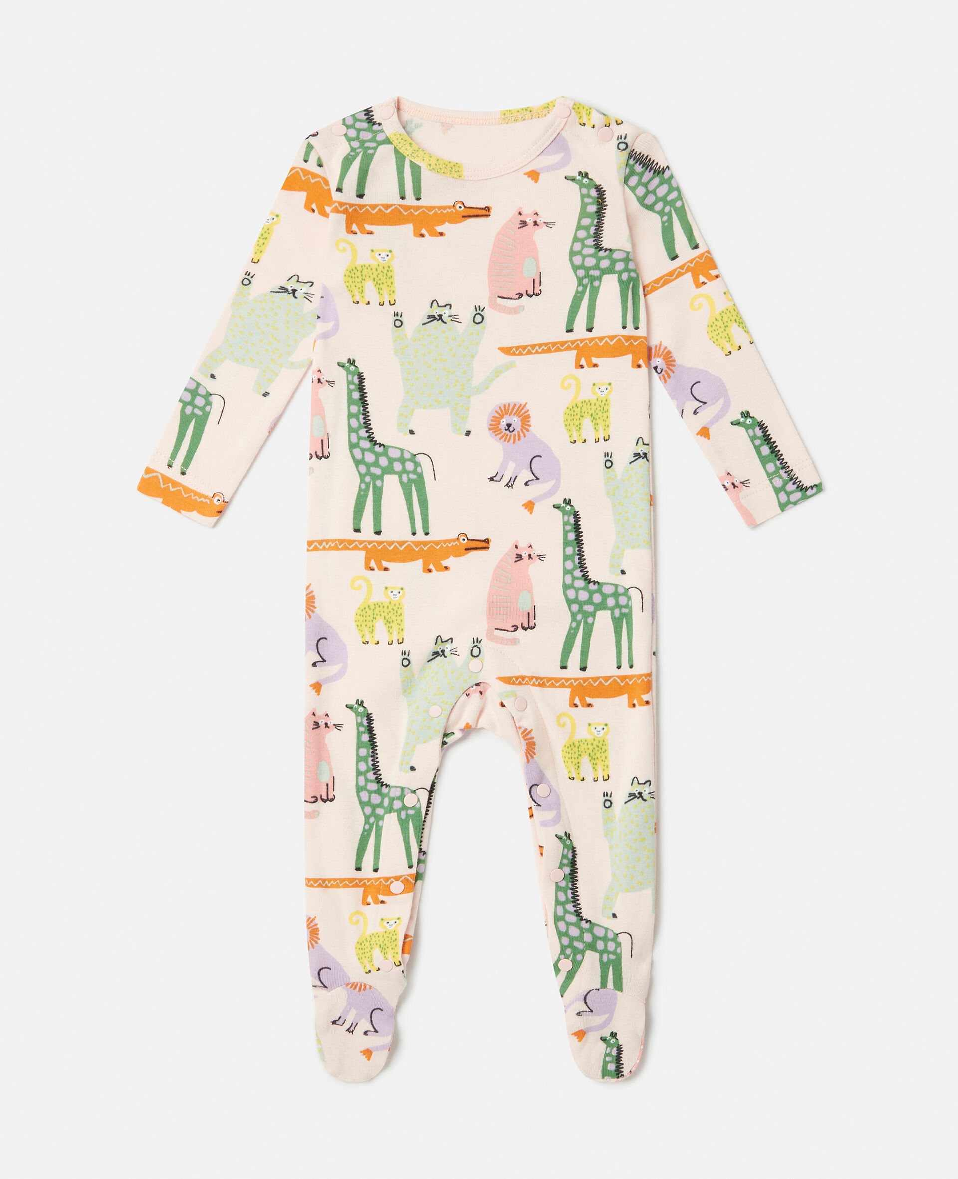 Giraffe Print Babygrow and Bib Set-Purple-large image number 1