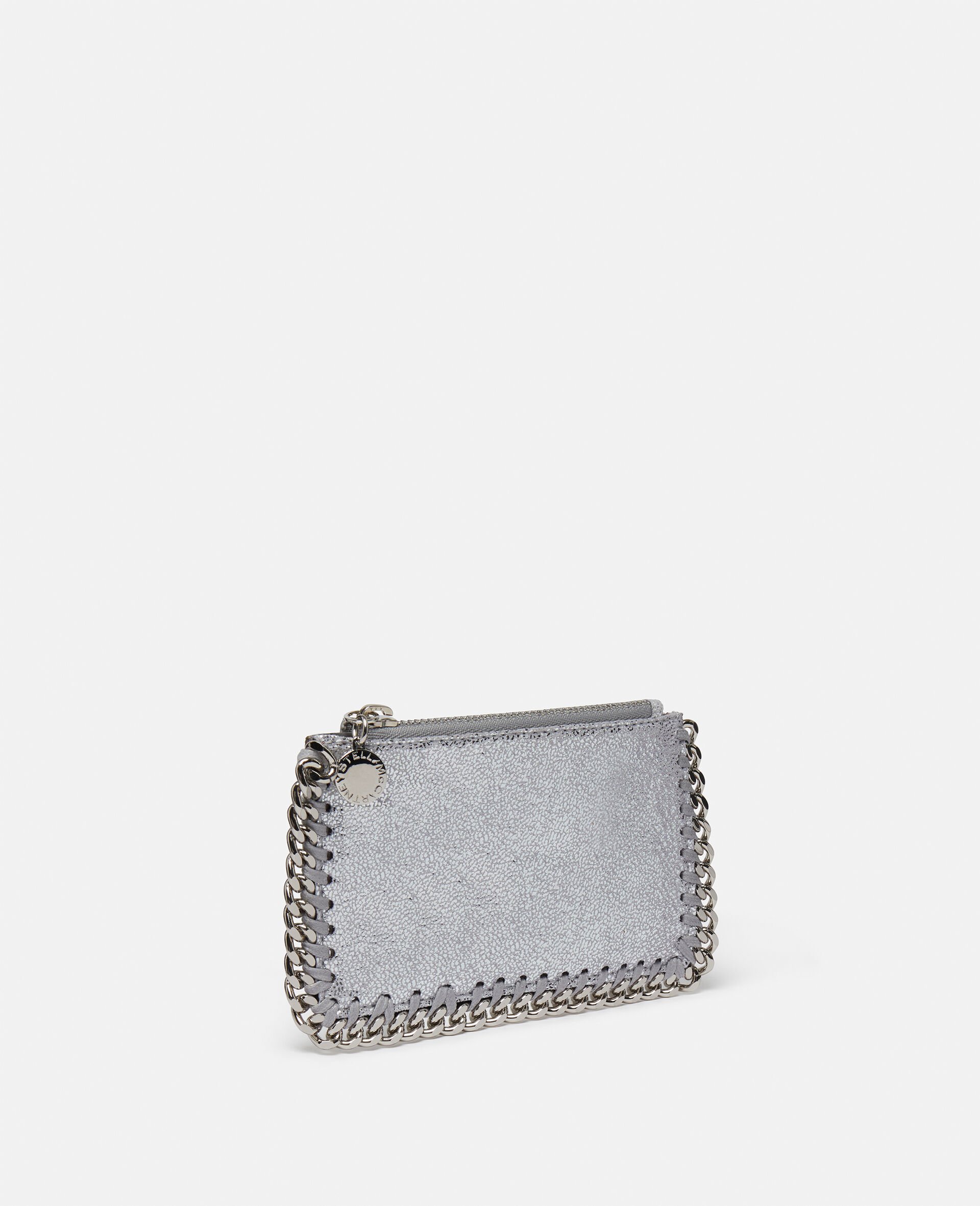Porte cartes zippe Falabella-Silver-large Porte cartes zippe Falabella-Silver-large image number 1