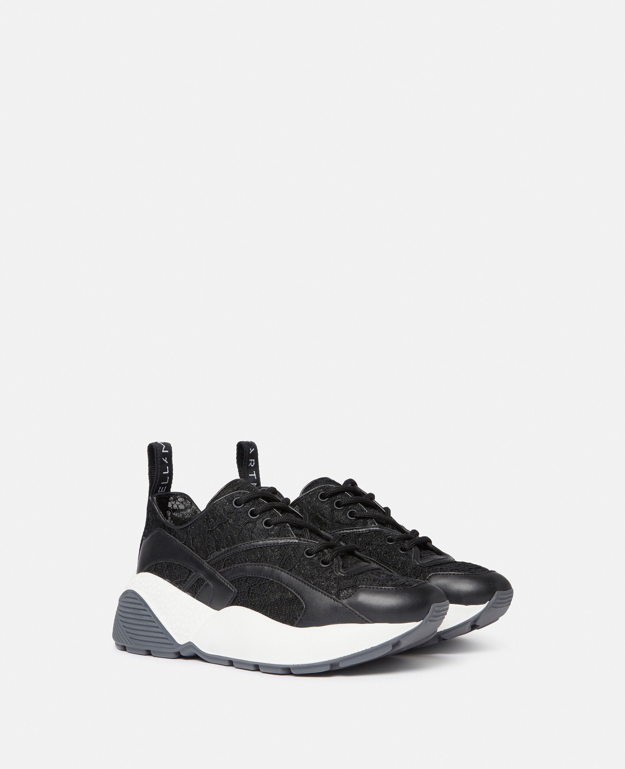 Women Black Eclypse Lace Trainers Stella McCartney GB