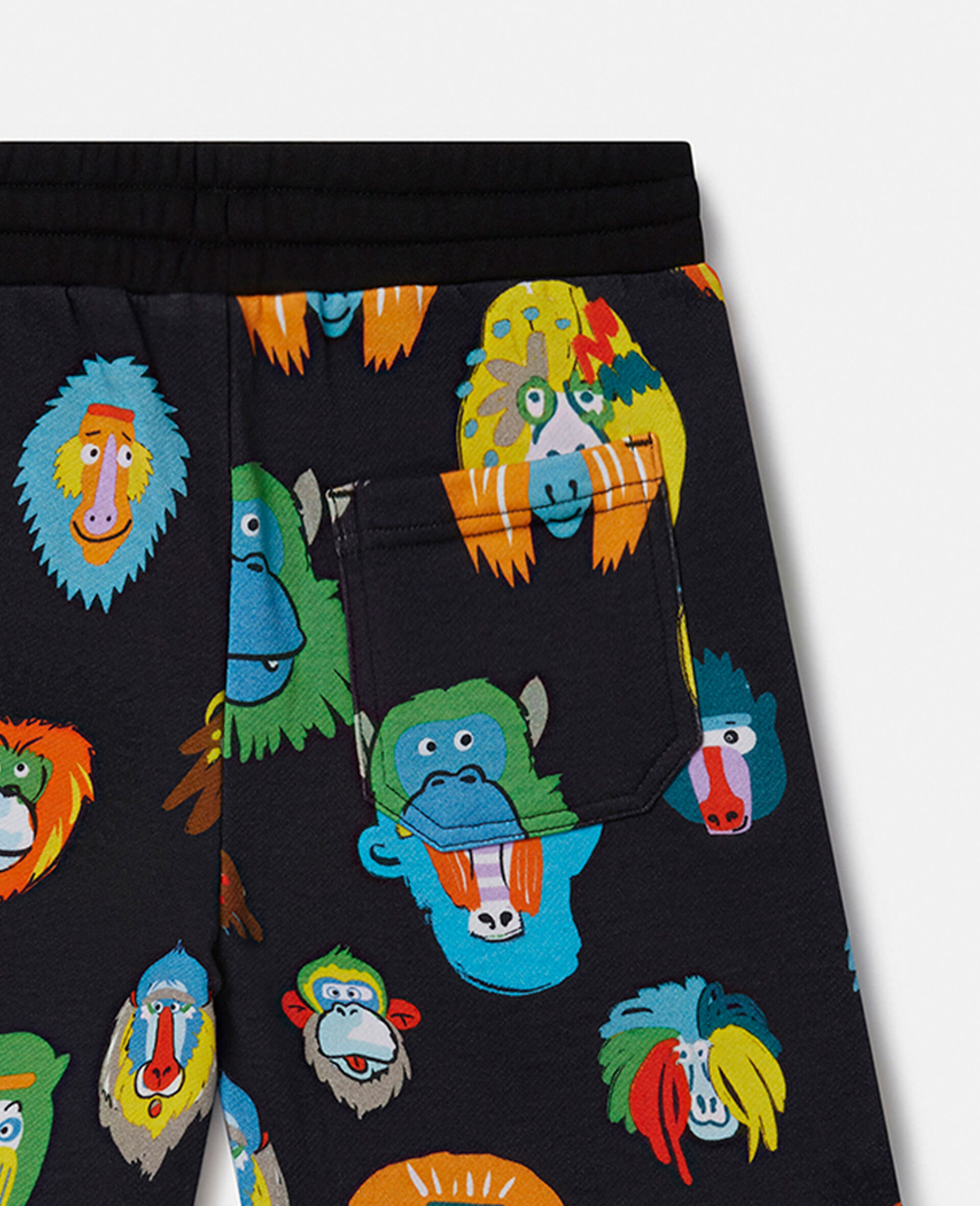 Monkey Print Sweat Shorts-Multicolour-large image number 3