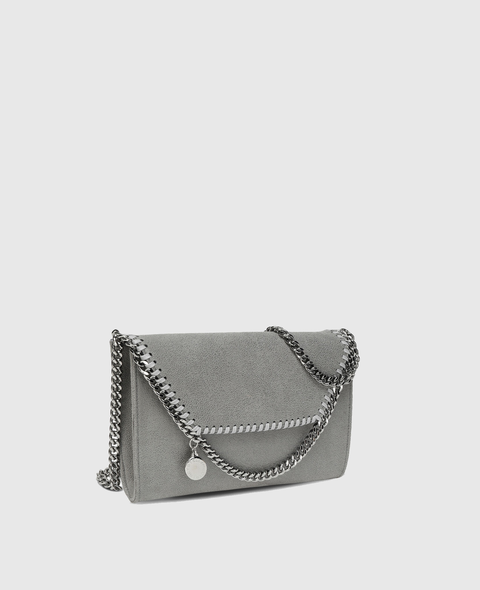長財布 Stella Mccartney Grey shaggy deer Falabella wallet Women Grey Falabella Wallet Crossbody Bag | Stella McCartney US