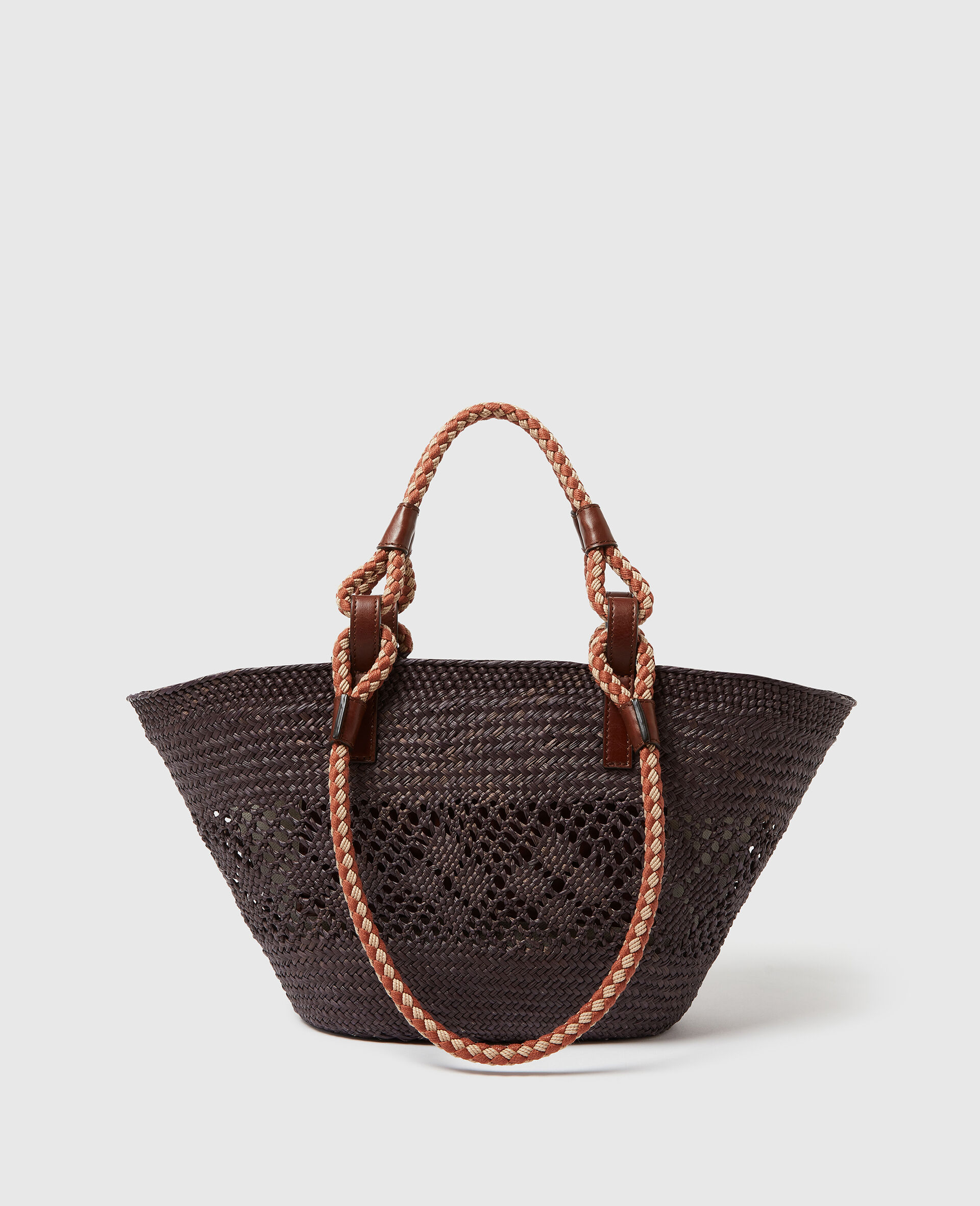 Logo Small Rope Basket Bag-Black-large image number 2