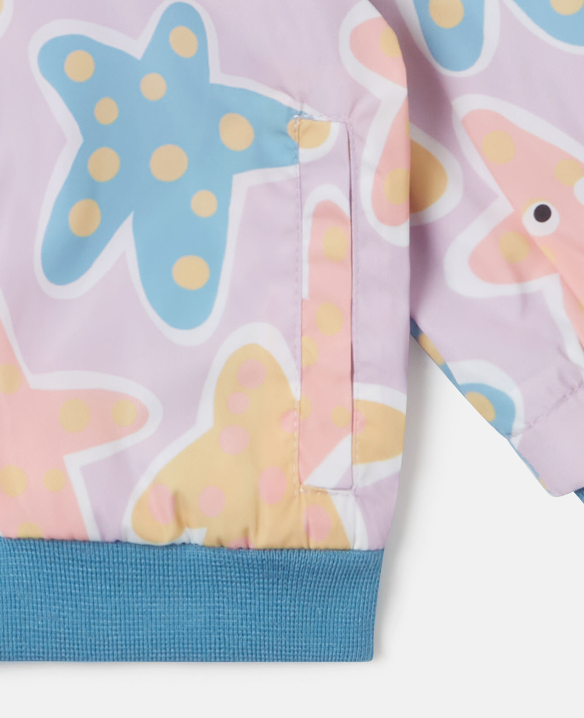 Starfish Print Zip-Up Jacket-Purple-large image number 3