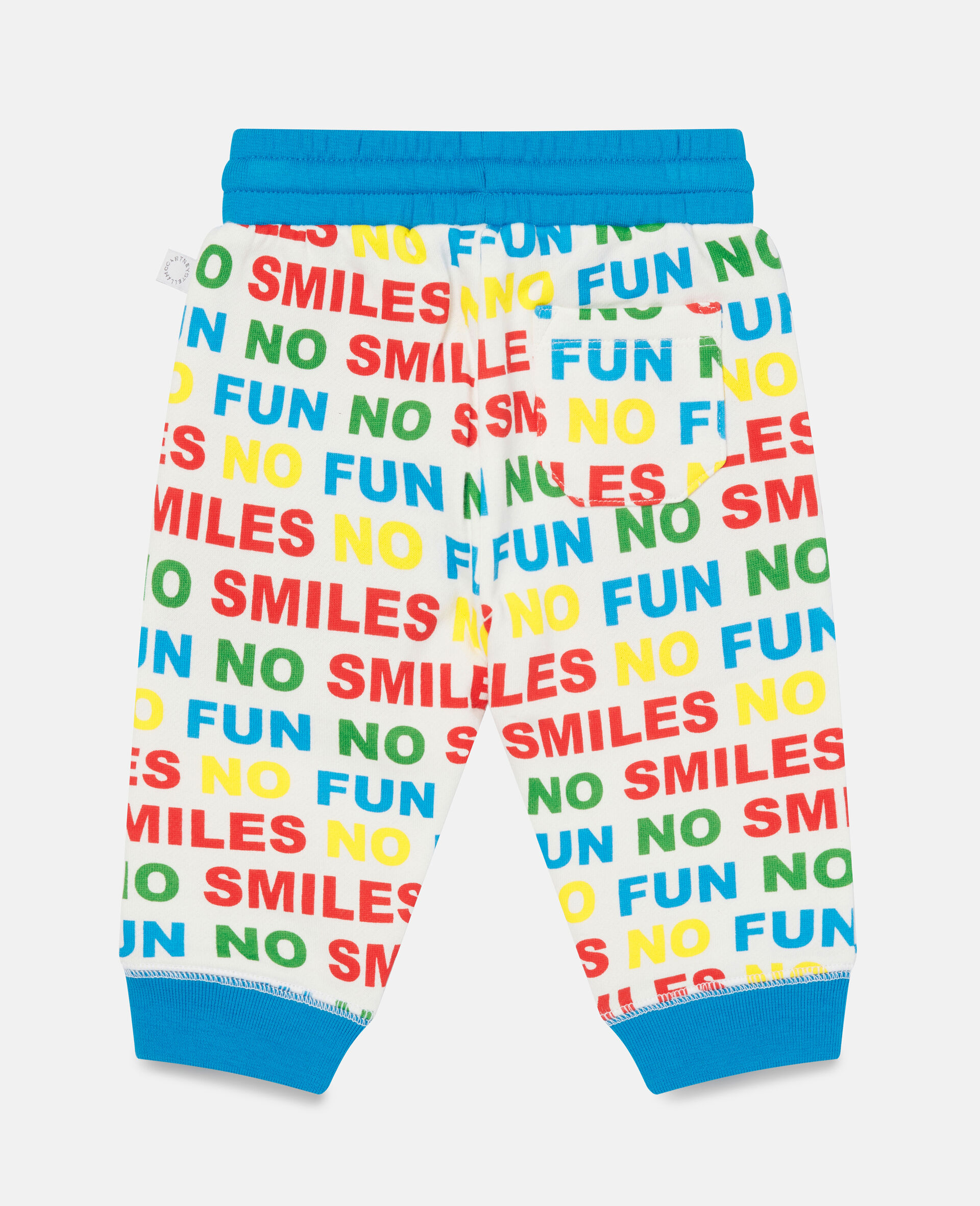 Cotton No Smiles No Fun Print Joggers-Multicolour-large image number 3
