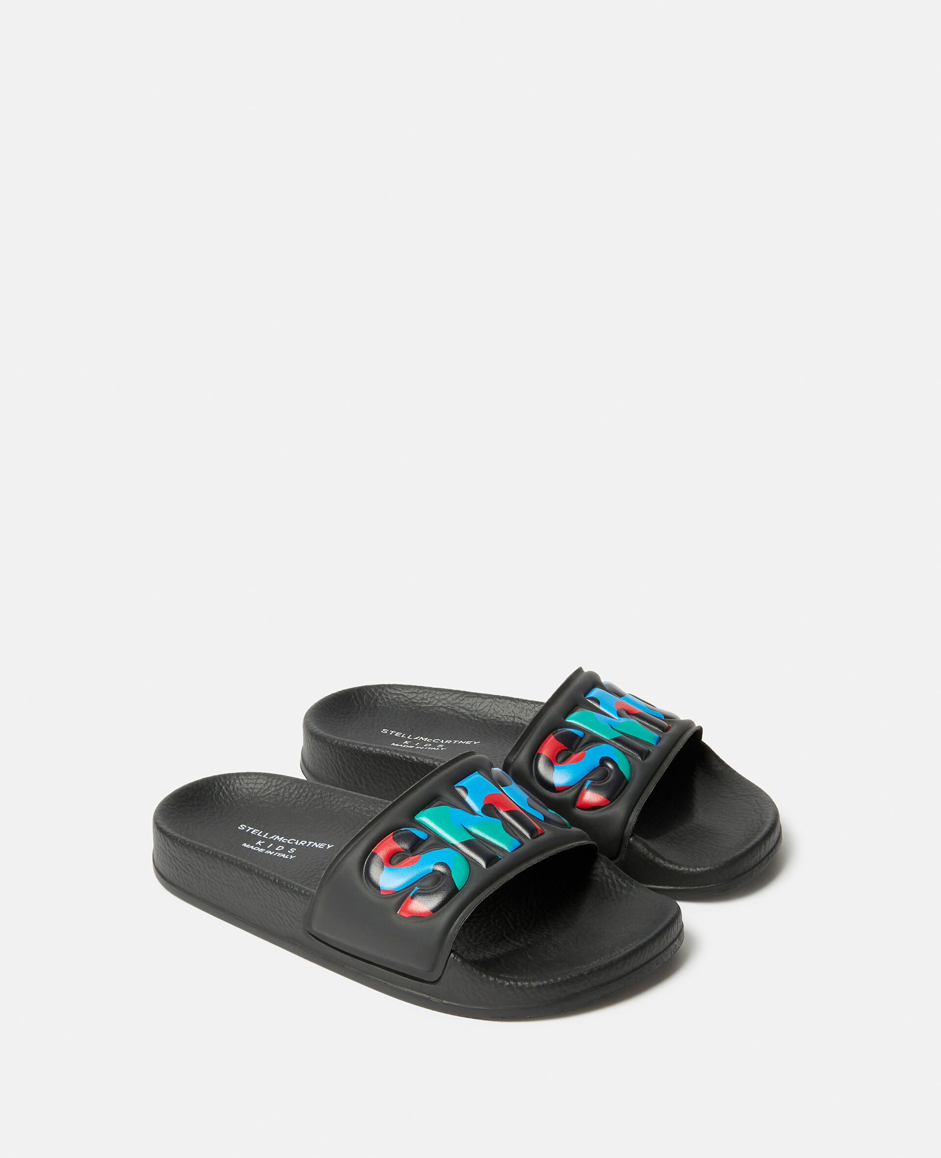 SMC Camo Logo Sliders-Black-model SMC Camo Logo Sliders-Black-model