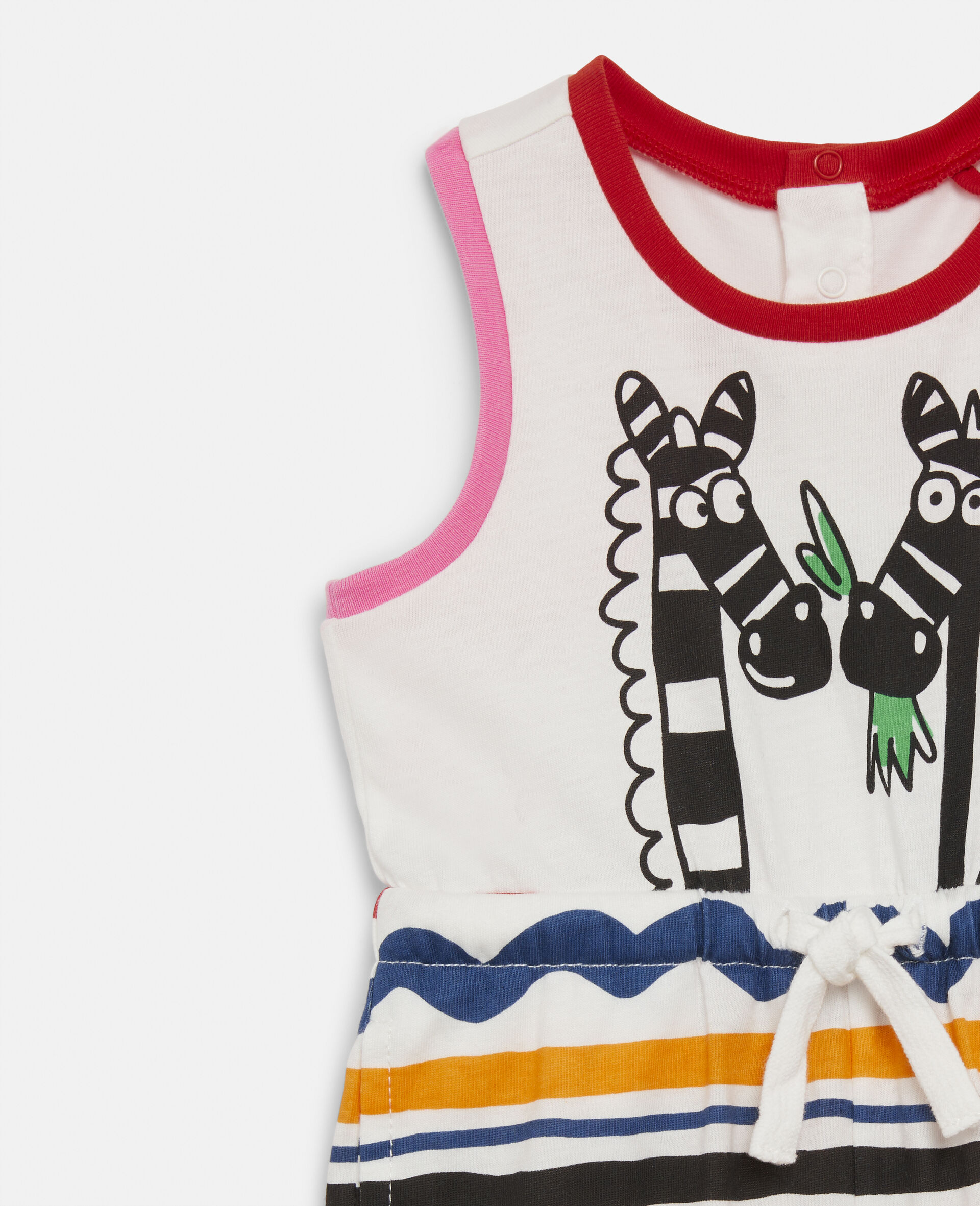 Zebra Print Cotton Jumpsuit-Multicoloured-large image number 1